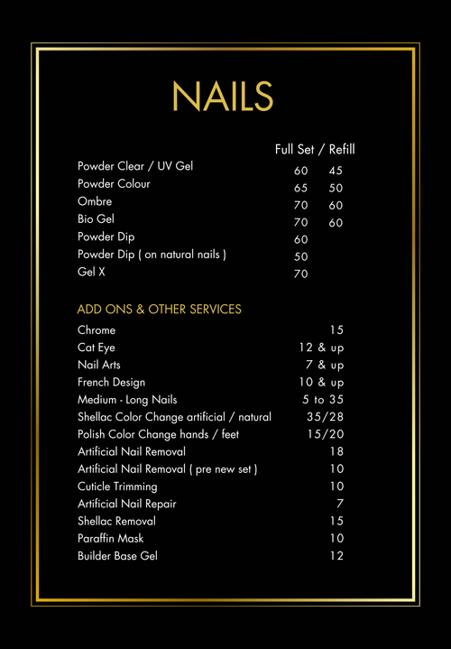Services — NOIR Nail Bar