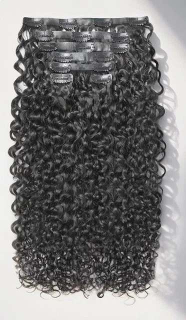 Weft Hair Extensions Clip-Ins 100% Raw Vietnamese Burmese Curly