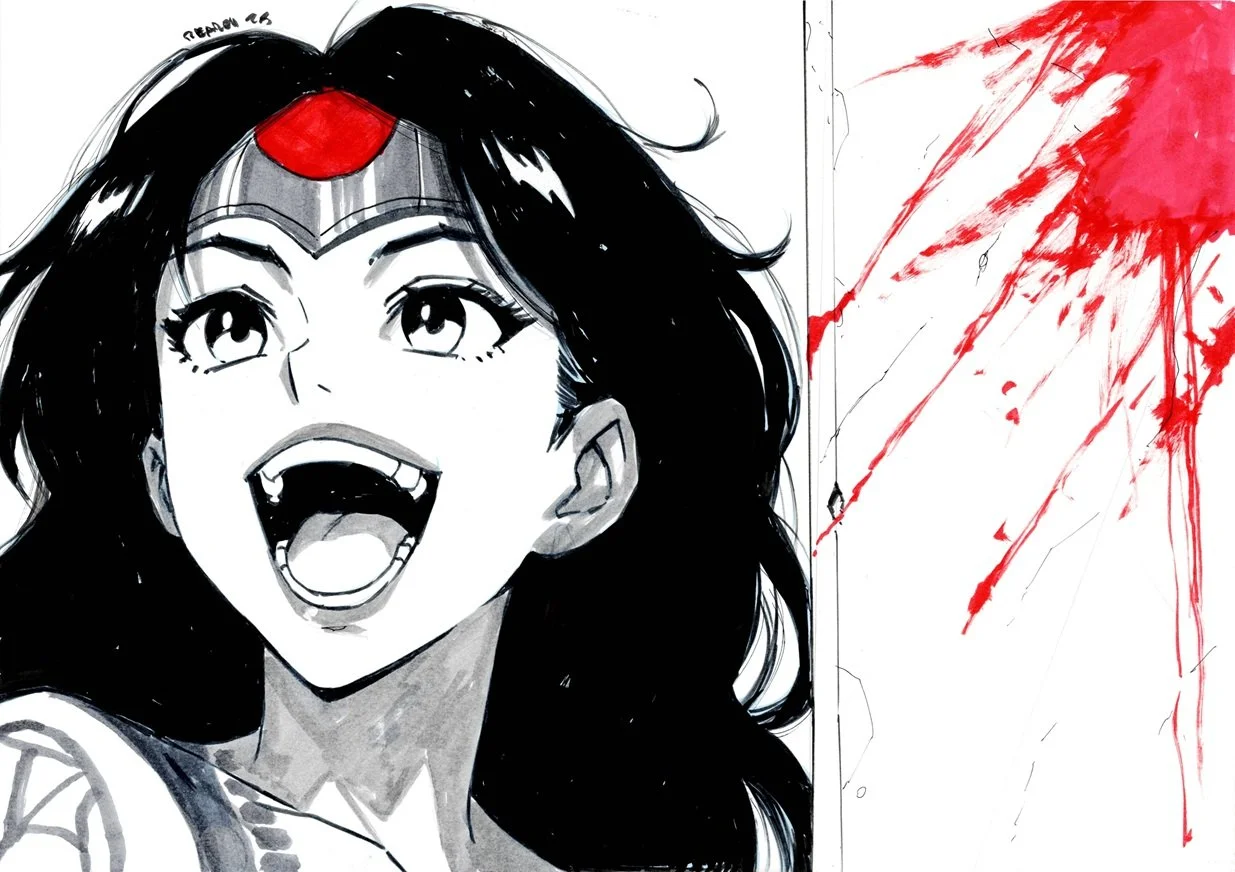 11X17 Absolute Wonder Woman Head Sketch