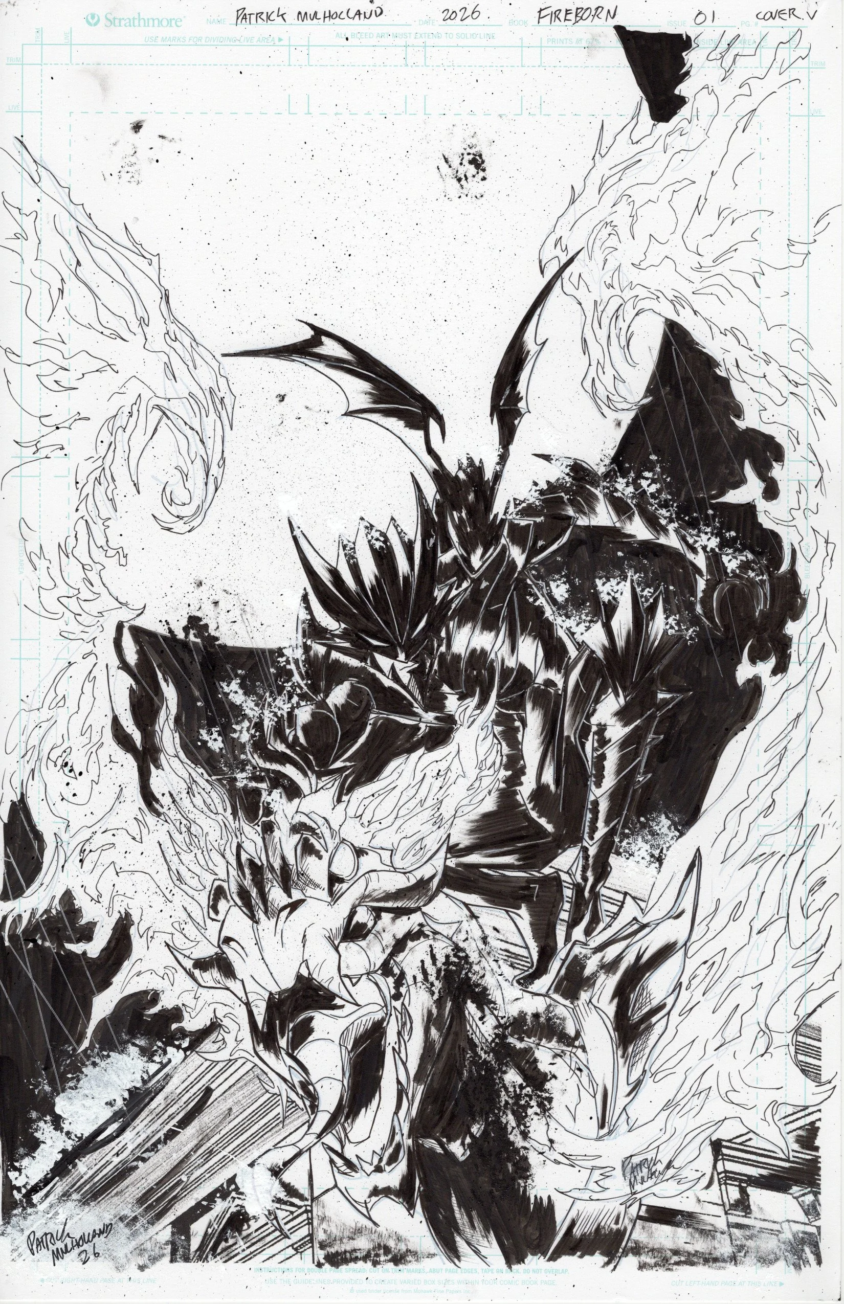 Original Cover Art for Fireborn #1 by Patrick Mulholland
