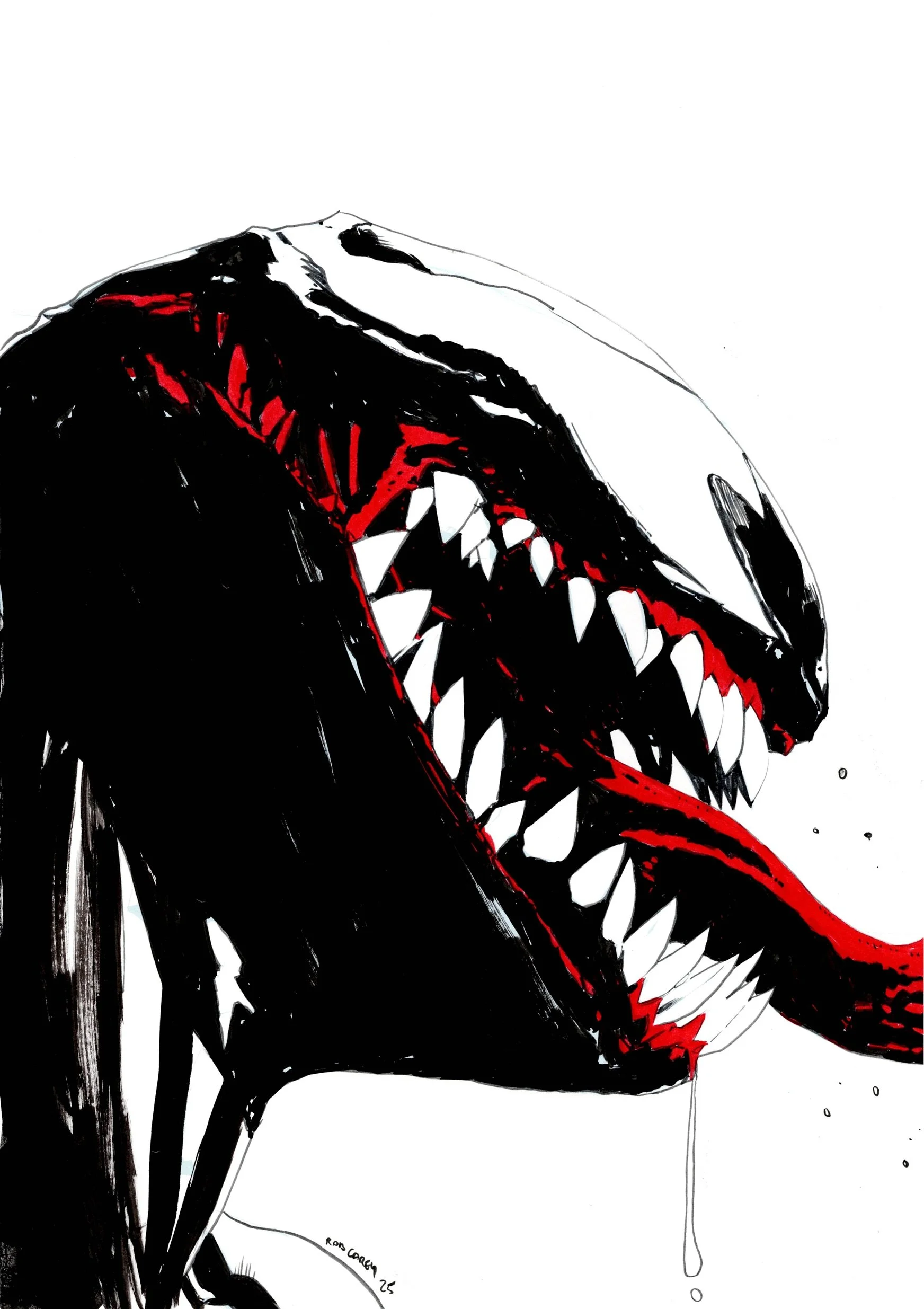 11X17 Venom Head Sketch