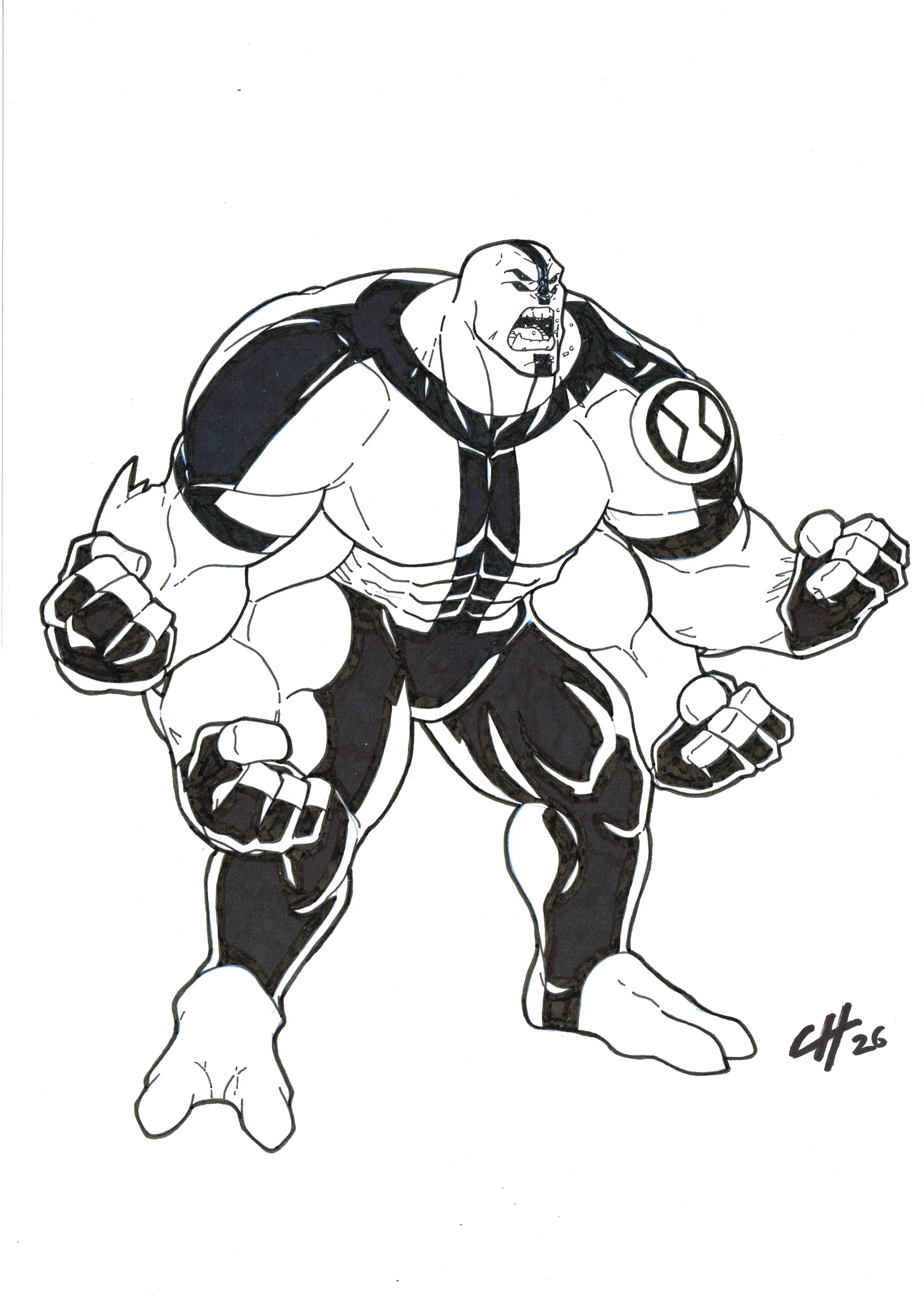 4 Arms Ben 10 Pin Up