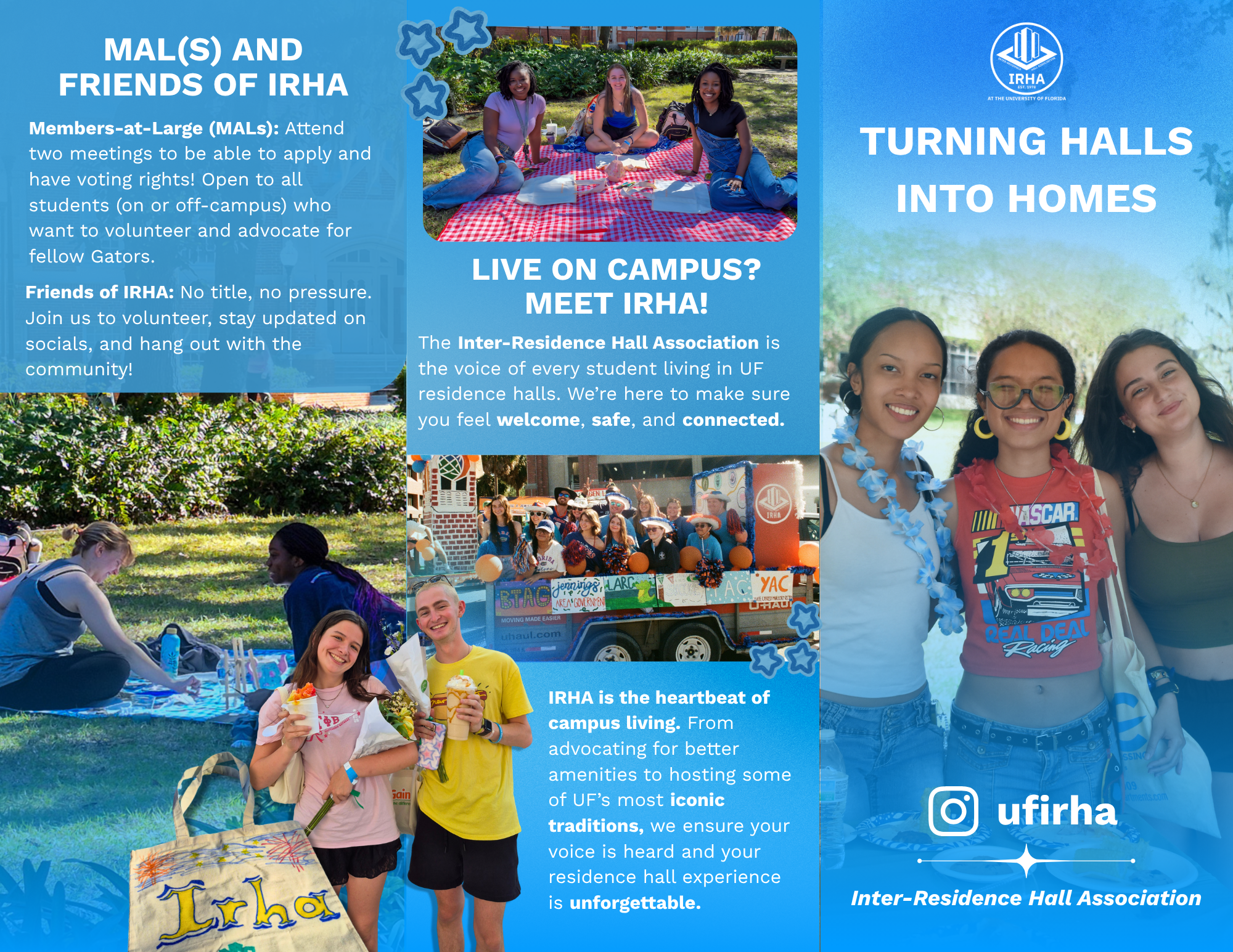 INTER-RESIDENCE HALL ASSOCIATION AT THE UNIVERSITY OF FLORIDA PAMPHLET (OUTSIDE)