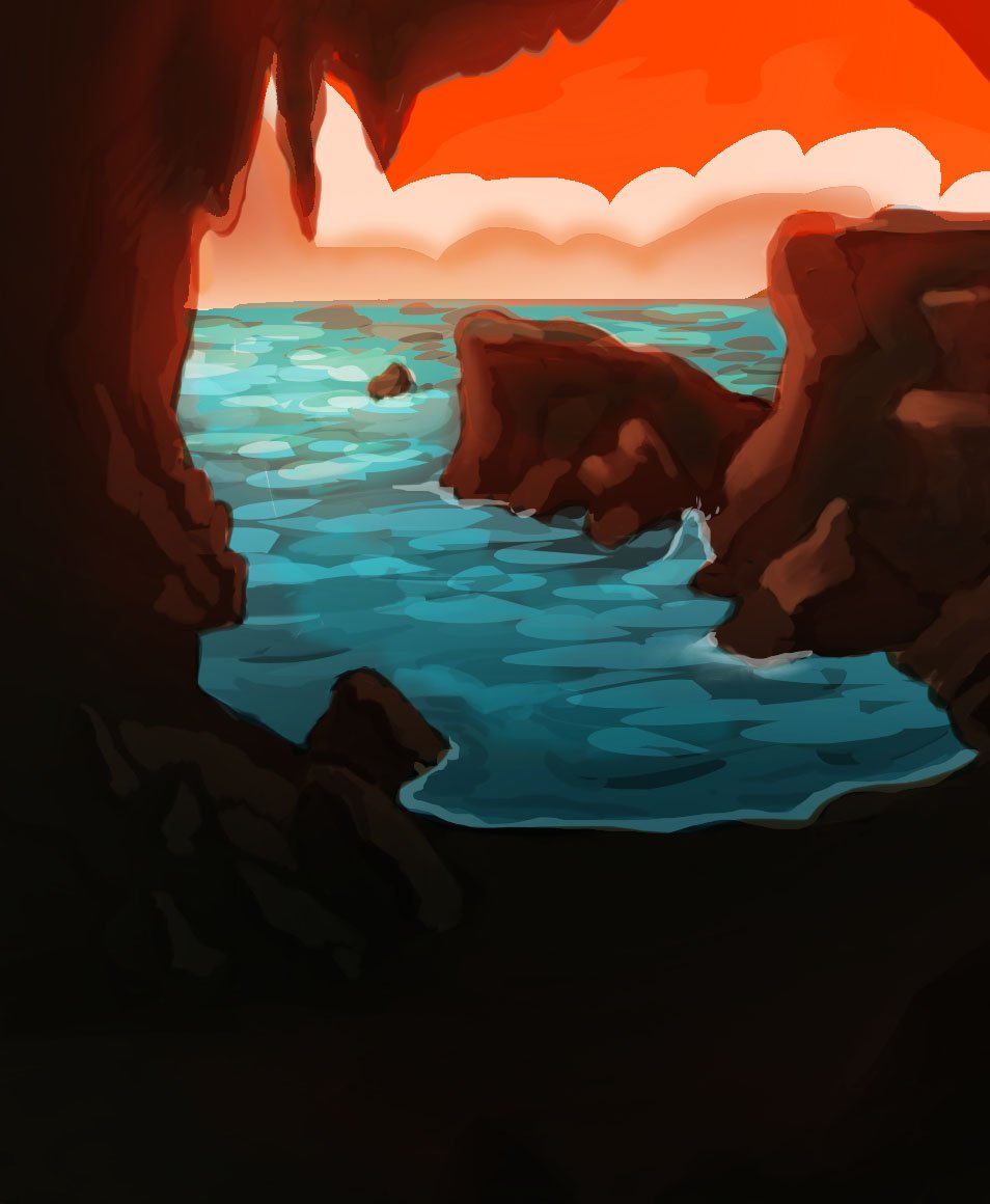 Beach Cave 1 - Color and Light Study 2024