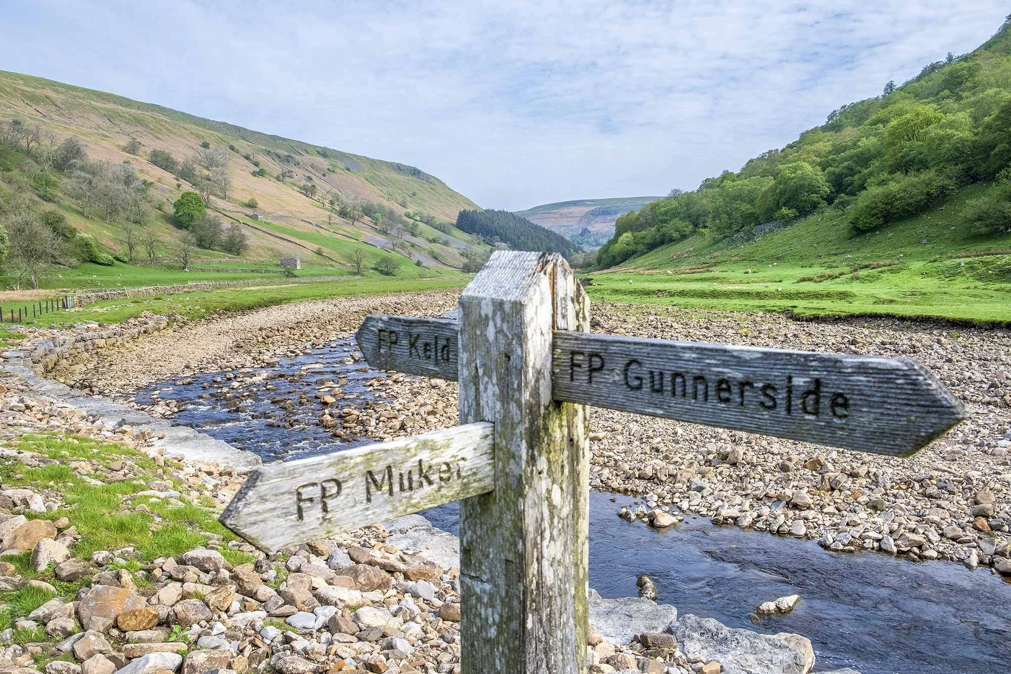Muker, Gunnerside or Keld Sign