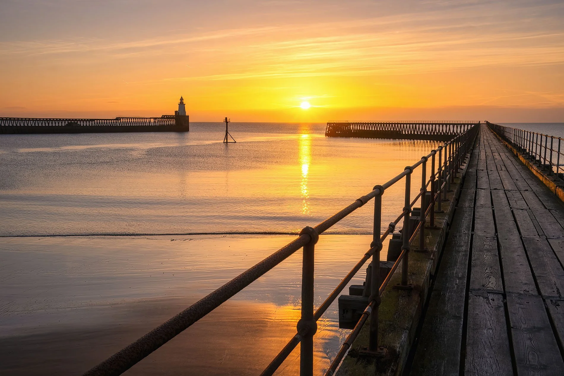 Blyth Piers Sunrise
