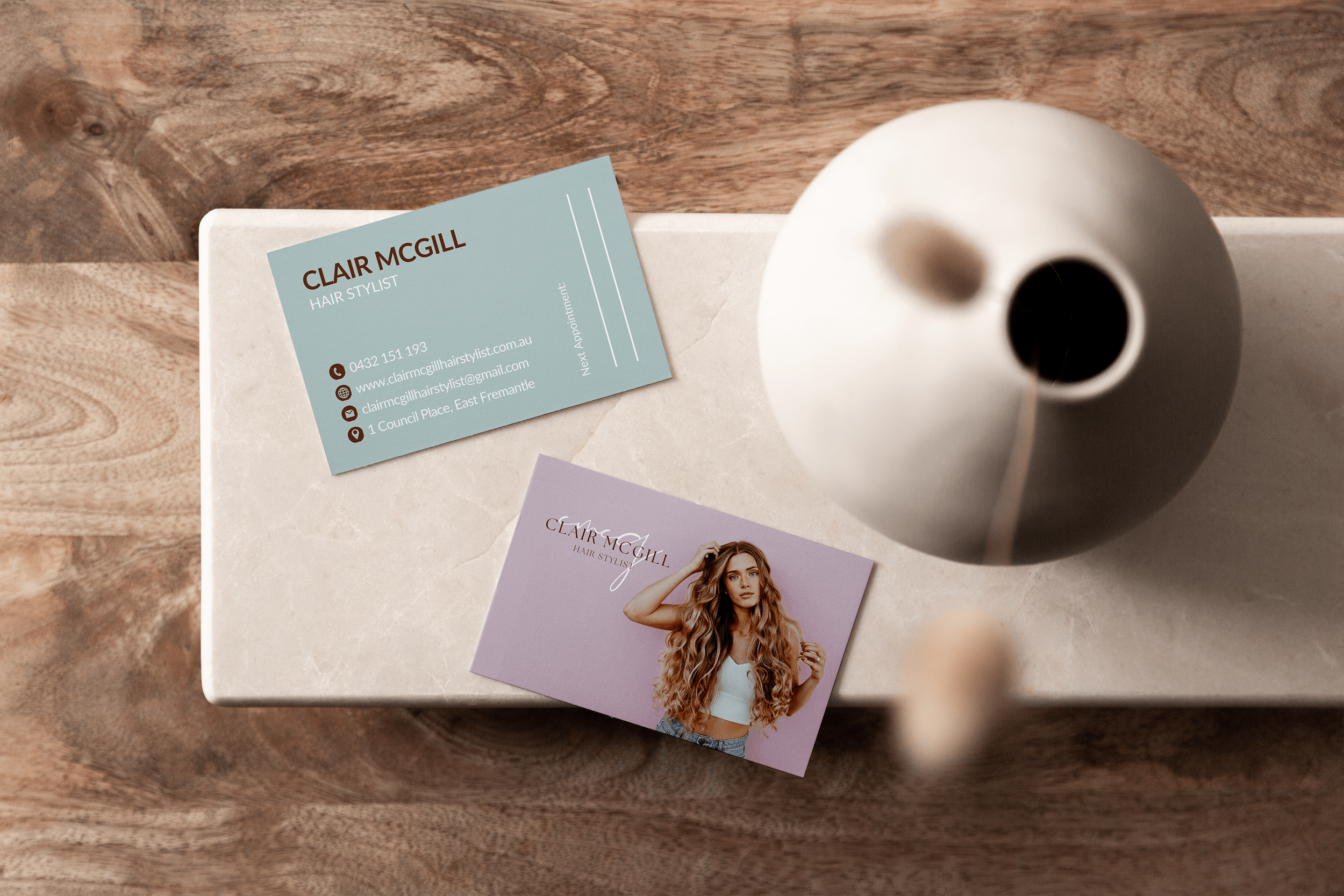 Little Stylings | Clair McGill Hairstylist Business Cards.png