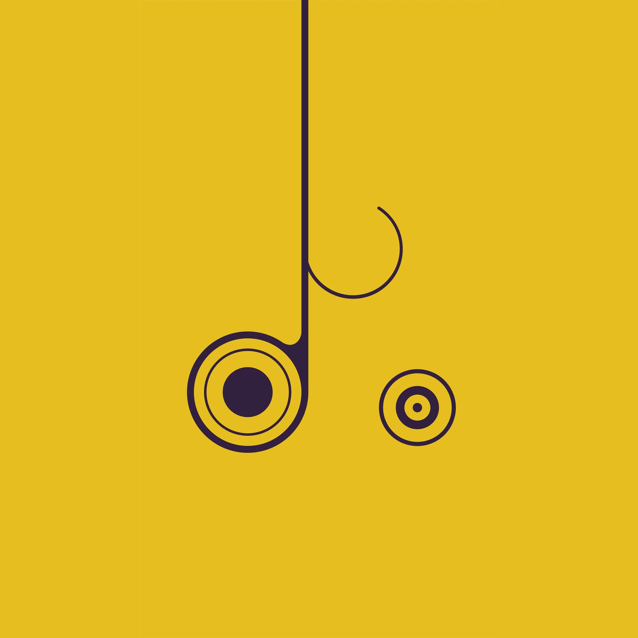 Abstract image on yellow background
