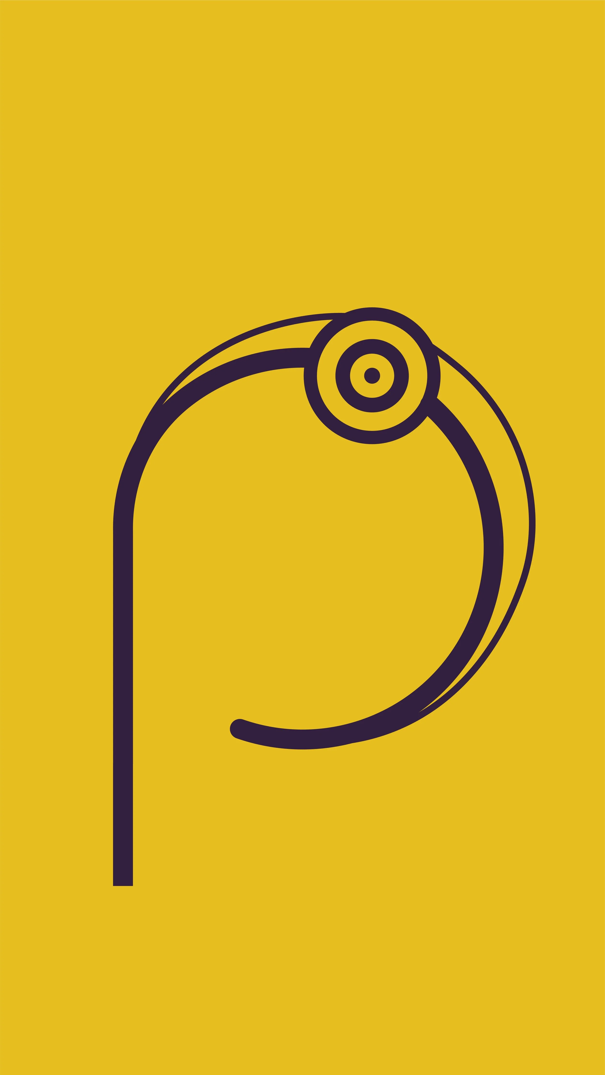 Abstract image on yellow background