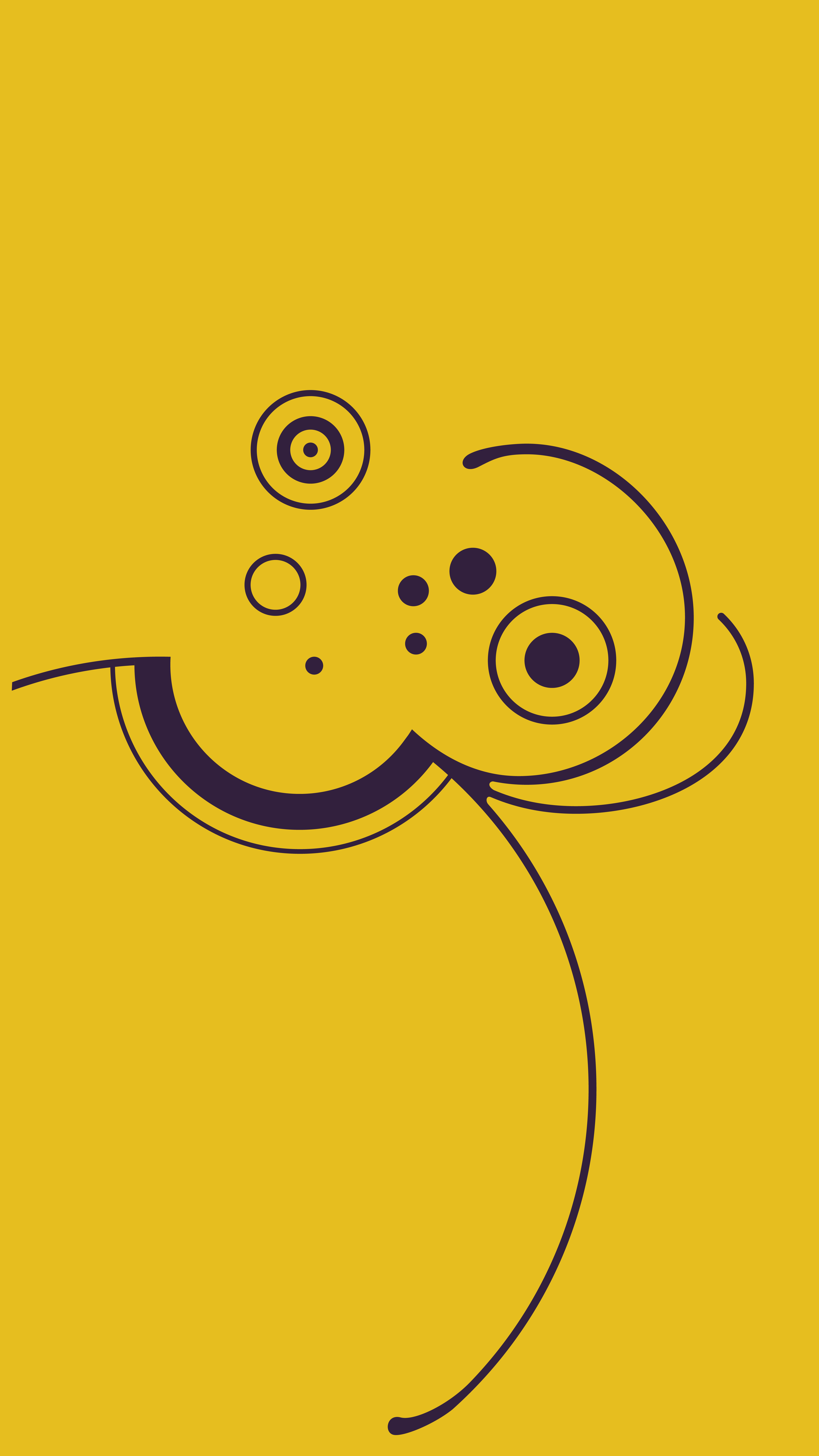 Abstract image on yellow background