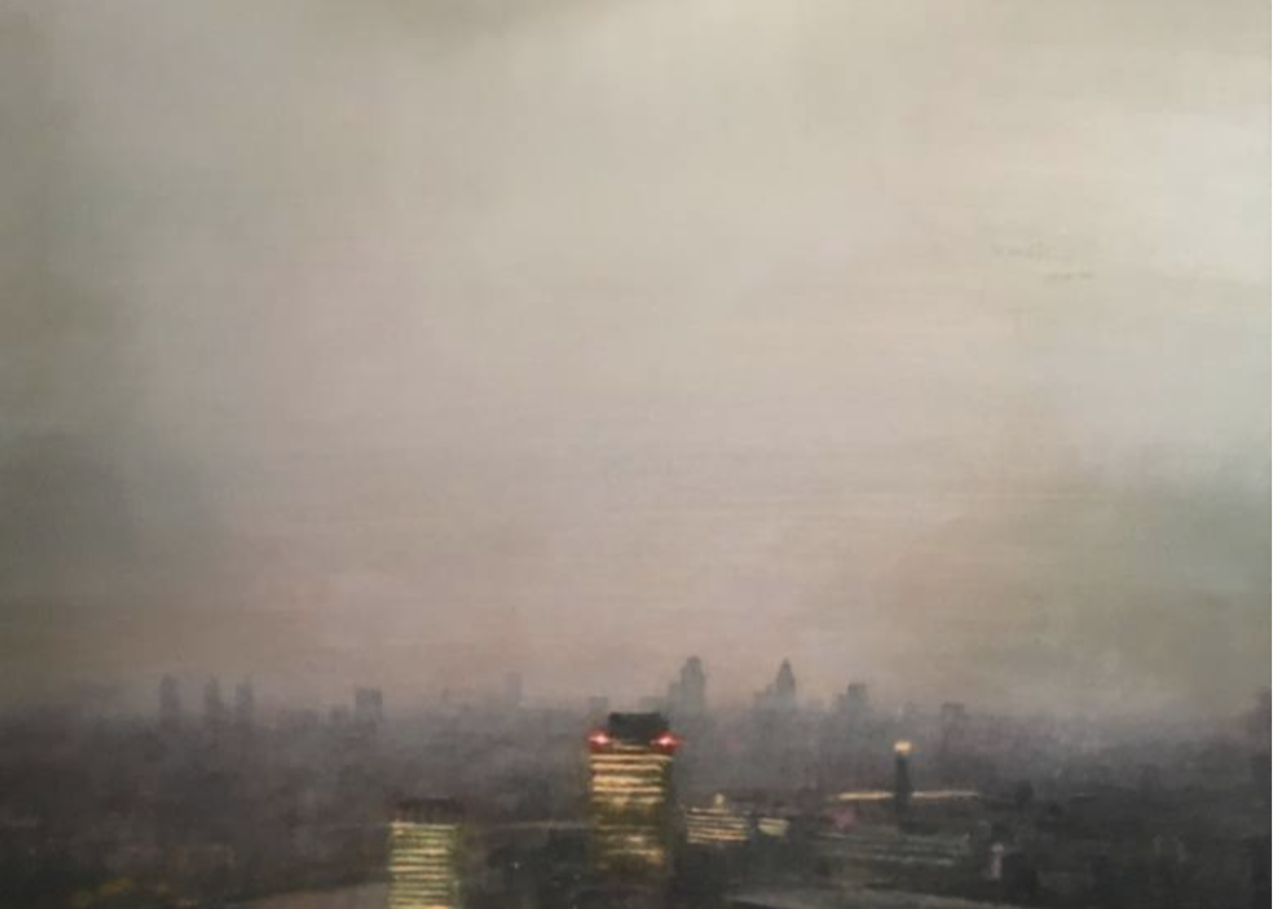 FG View from London Eye overlooking The City with lights Painting Painting, Oil on Canvas 35.6 W x 25.4 H x 2.5 D cm Ships in a Box.png