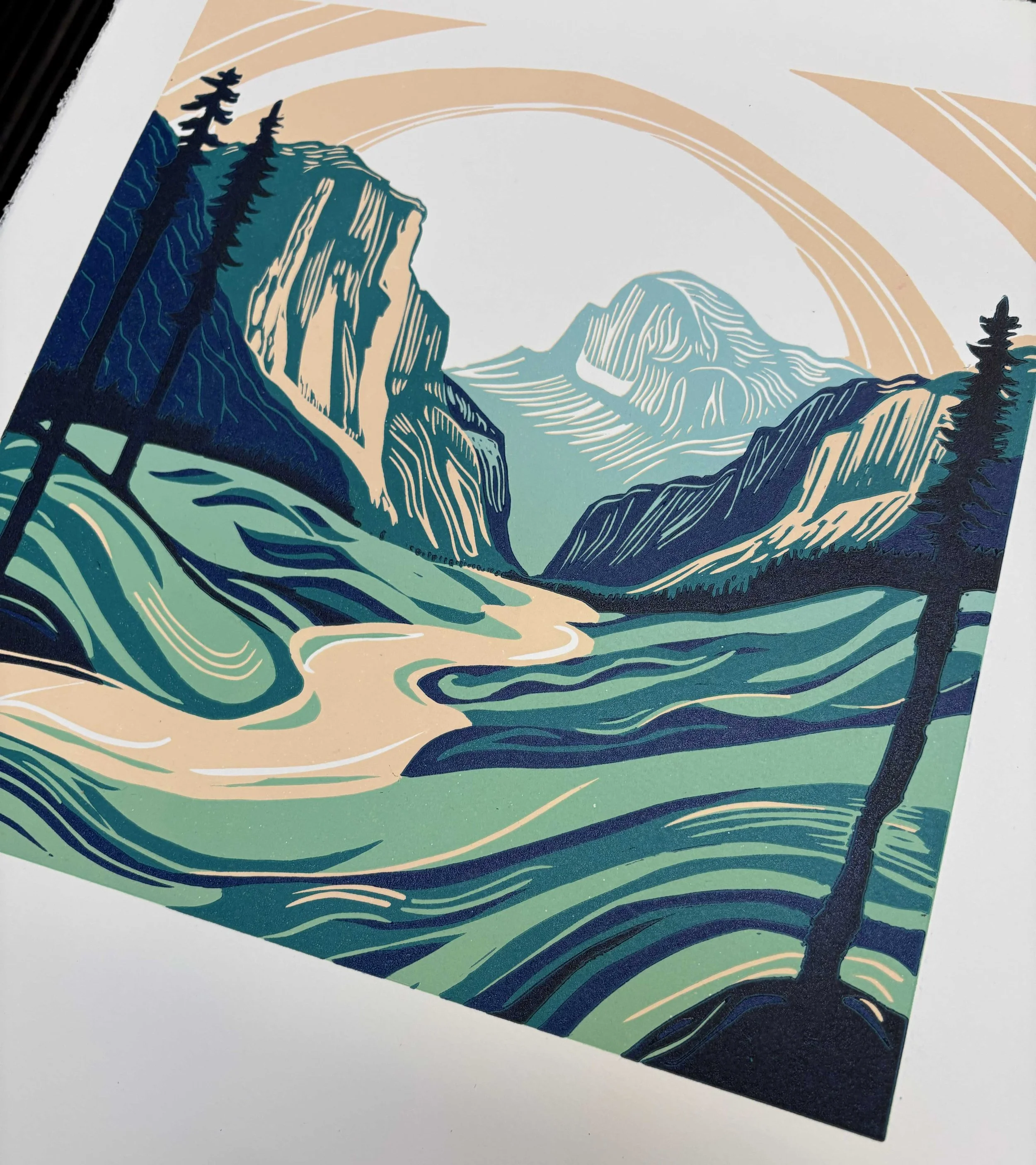 Yosemite - Lino Print - Elizabeth Hall 2.jpg