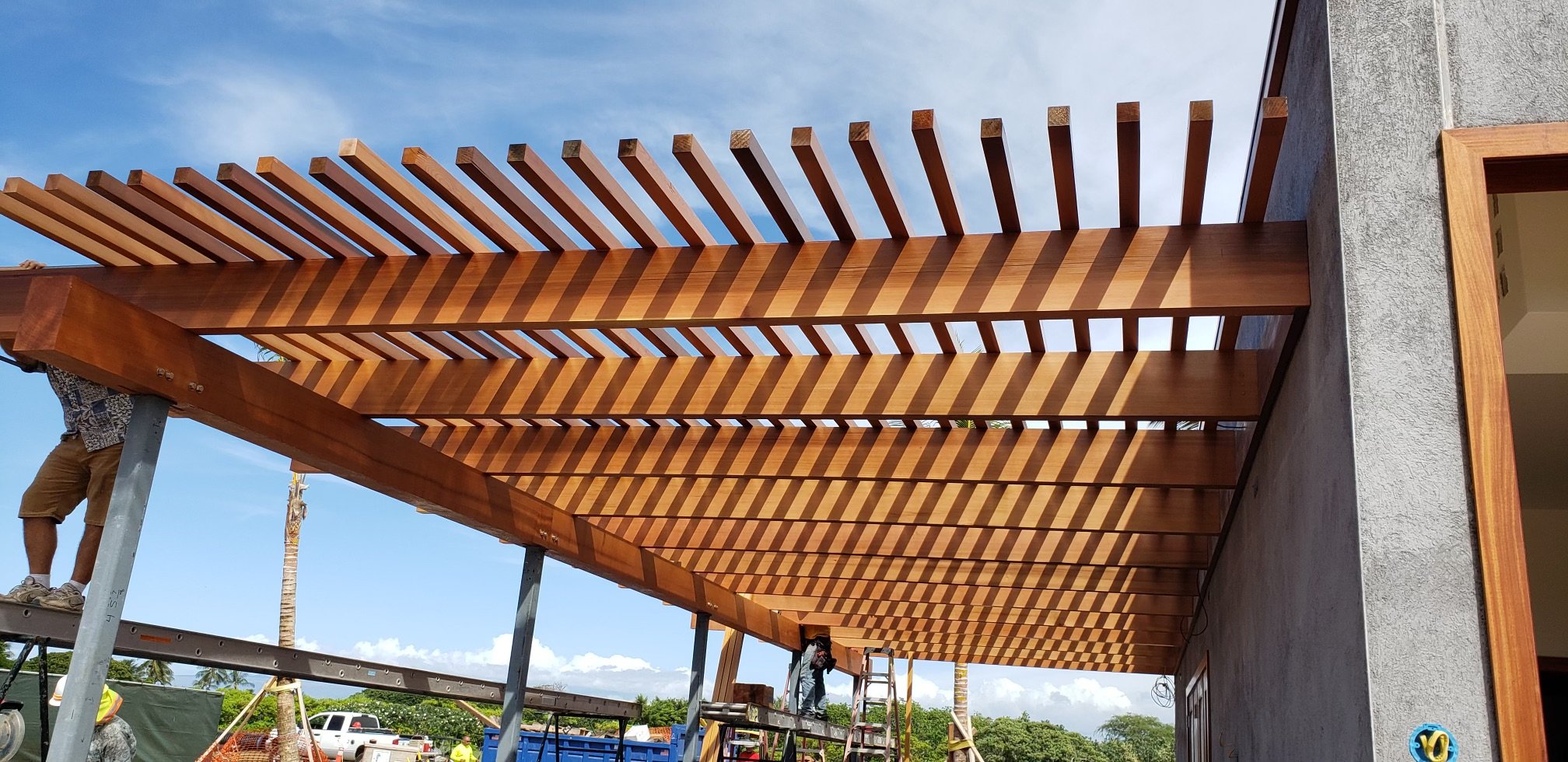 Cedar trellis, Golf Club House