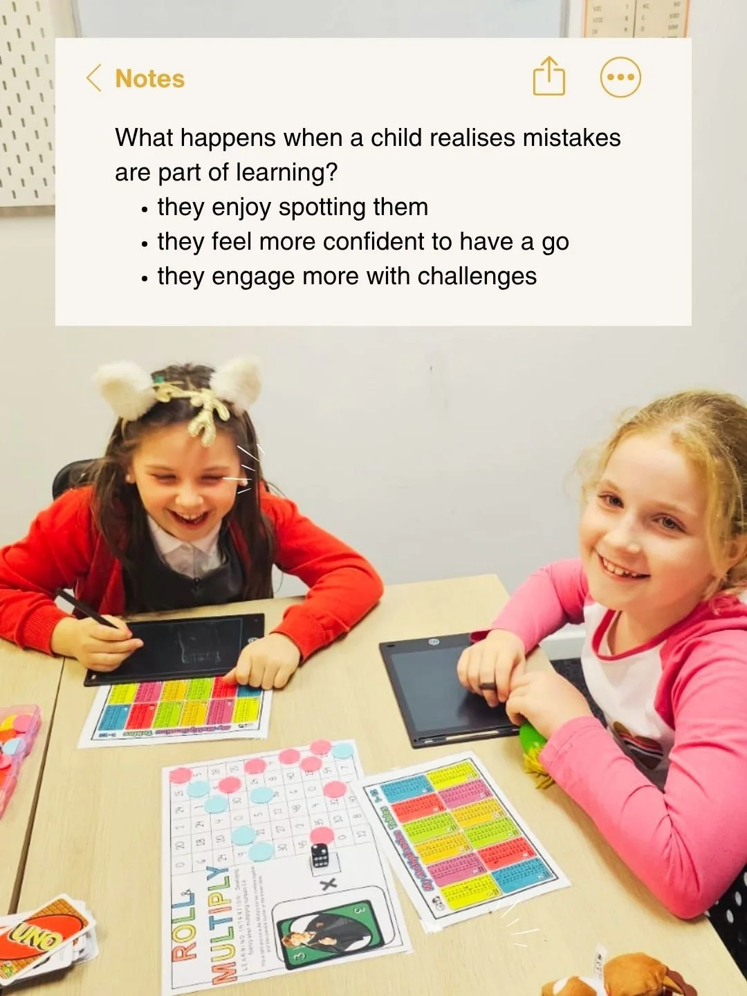 What happens when a child realises mistakes are part of learning?

When I was young, making mistakes was NOT acceptable in school. 
If you didn't know the answer, we were told not to bother putting our hands up.

But mistakes are where the learning h