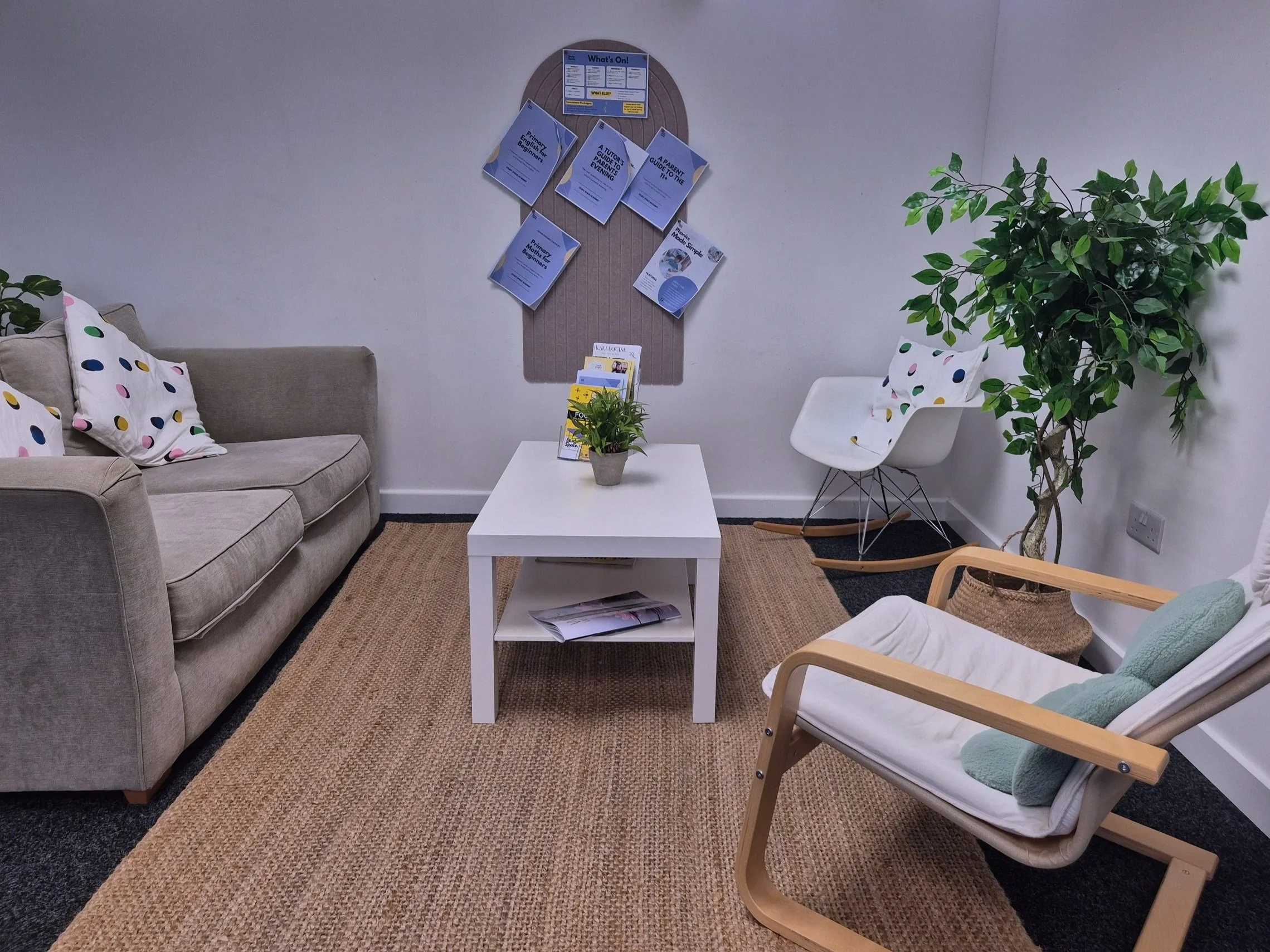 Comfortable meeting area at Study Space Academy in Eastham, Wirral