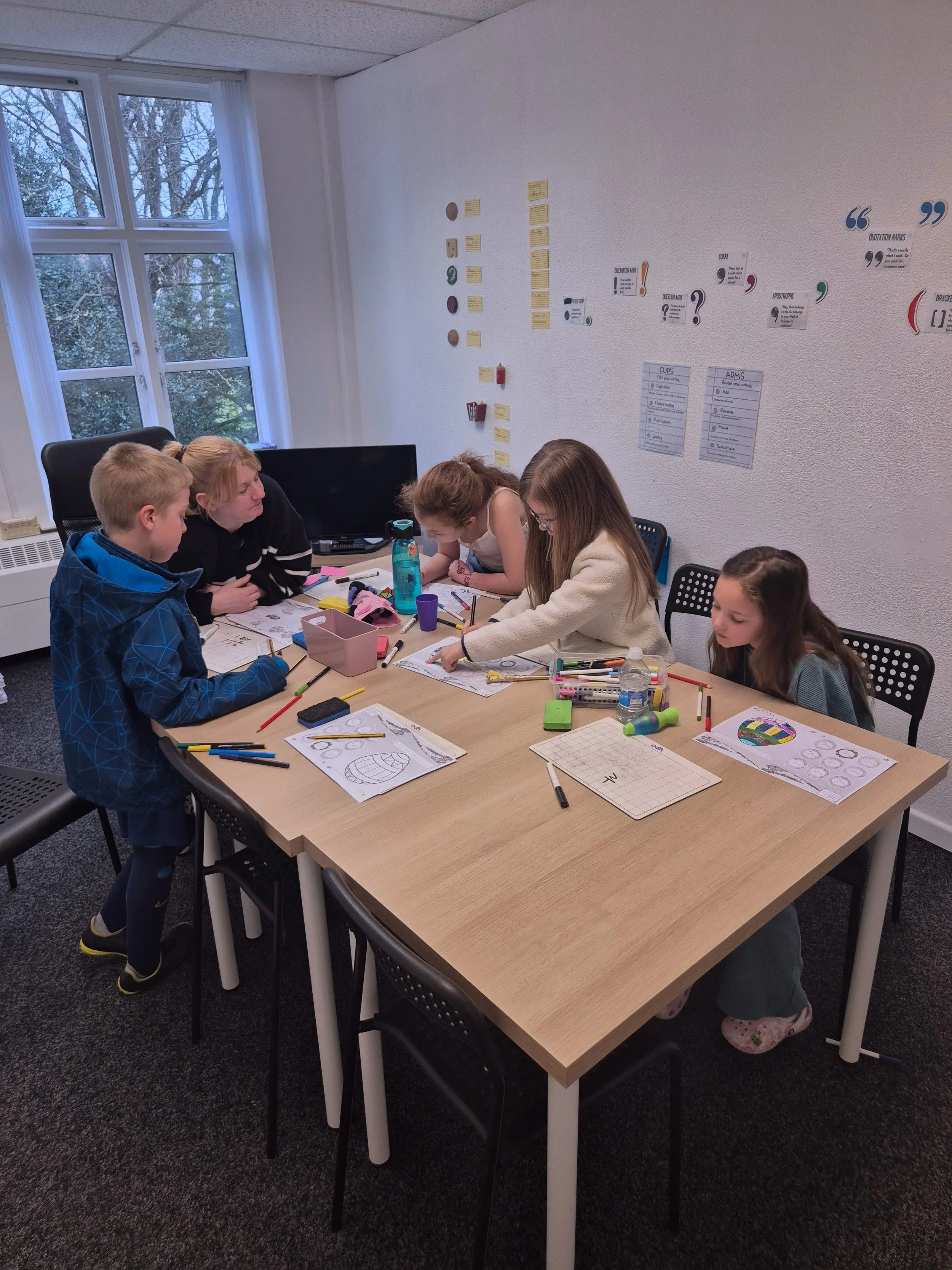 Sally McLeod running a group session at Study Space Academy's Alternative Provision