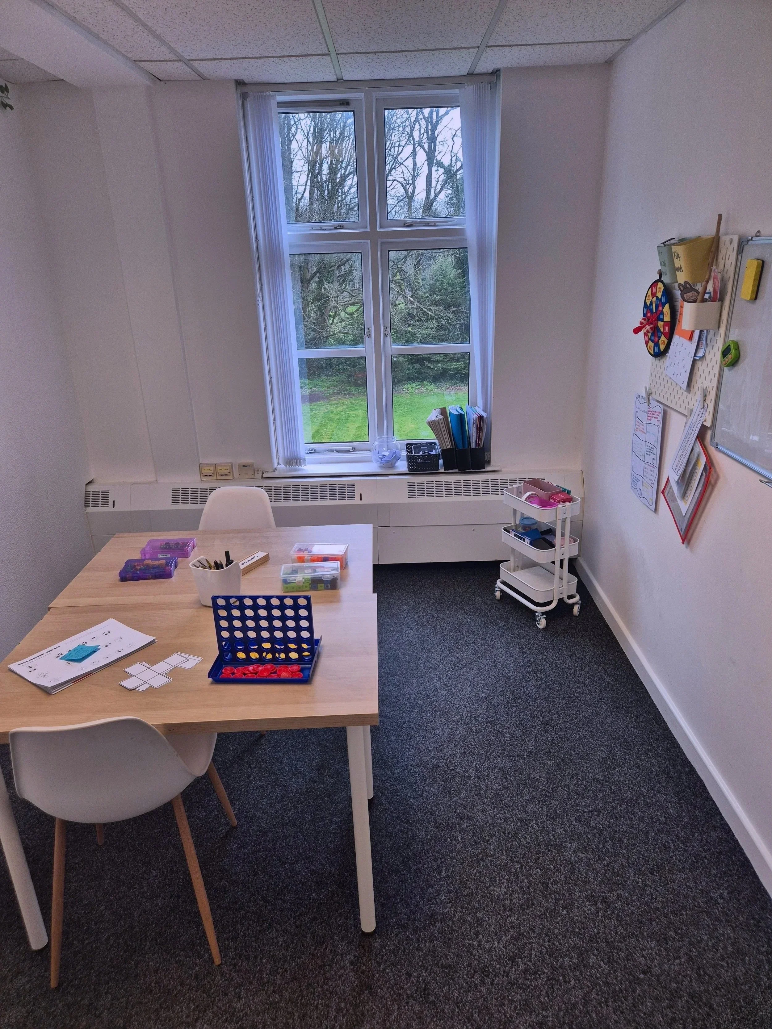 Home education learning space set up with activities and resources at Study Space Academy in Eastham