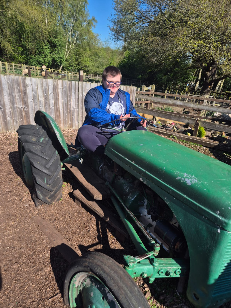 Child engaged in outdoor learning at Study Space Academy's SEND provision in Wirral