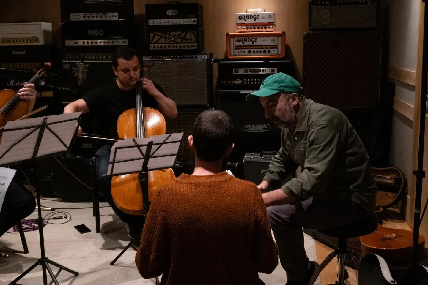 Miramar and a string quartet in Studio B, letting the music flow.