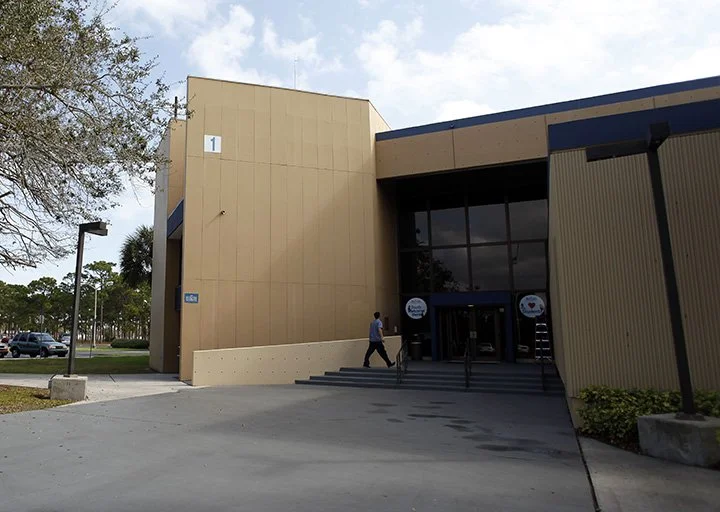 Exterior of EFSC Melbourne's campus library.