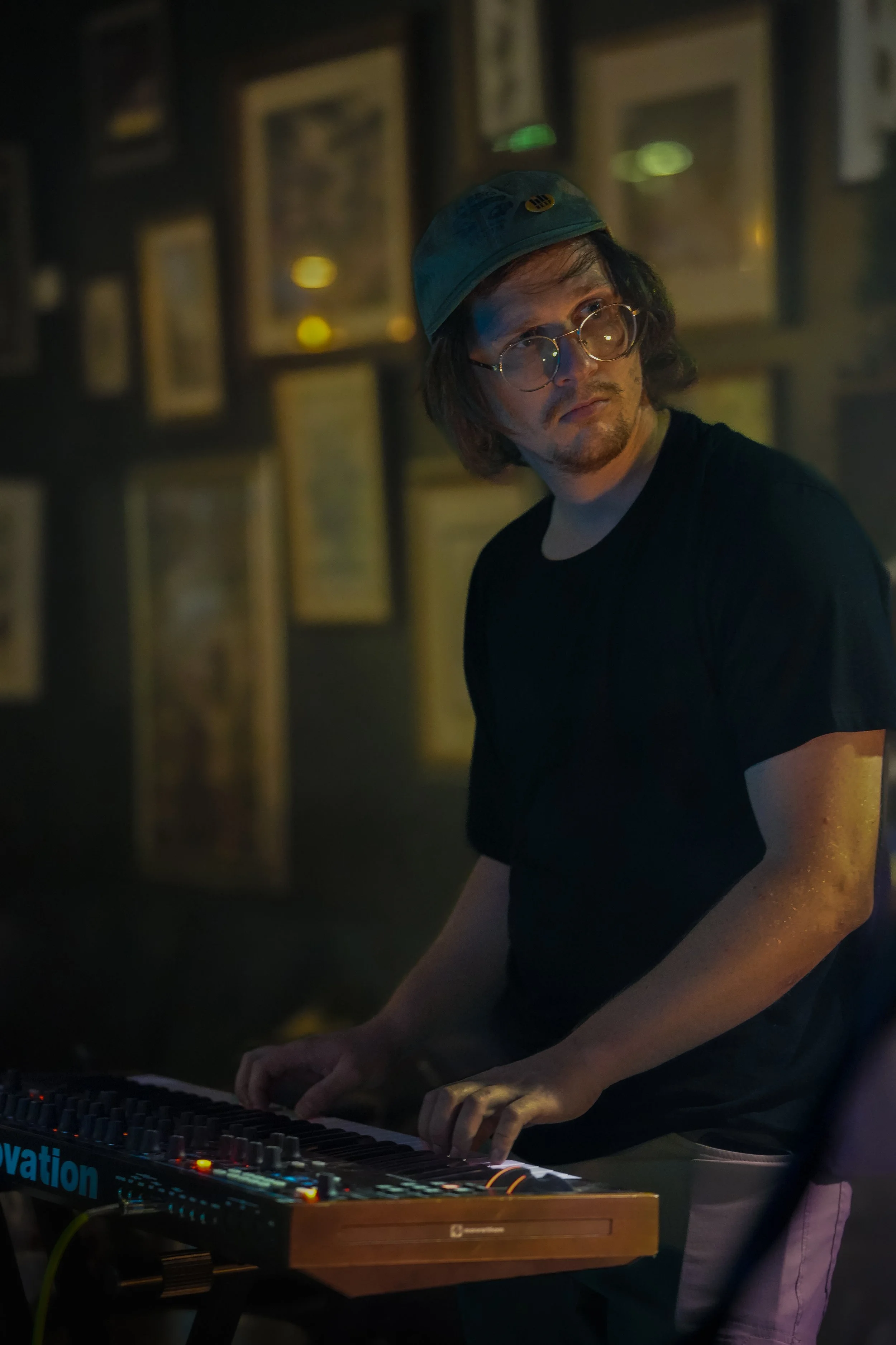 A man playing the keyboard