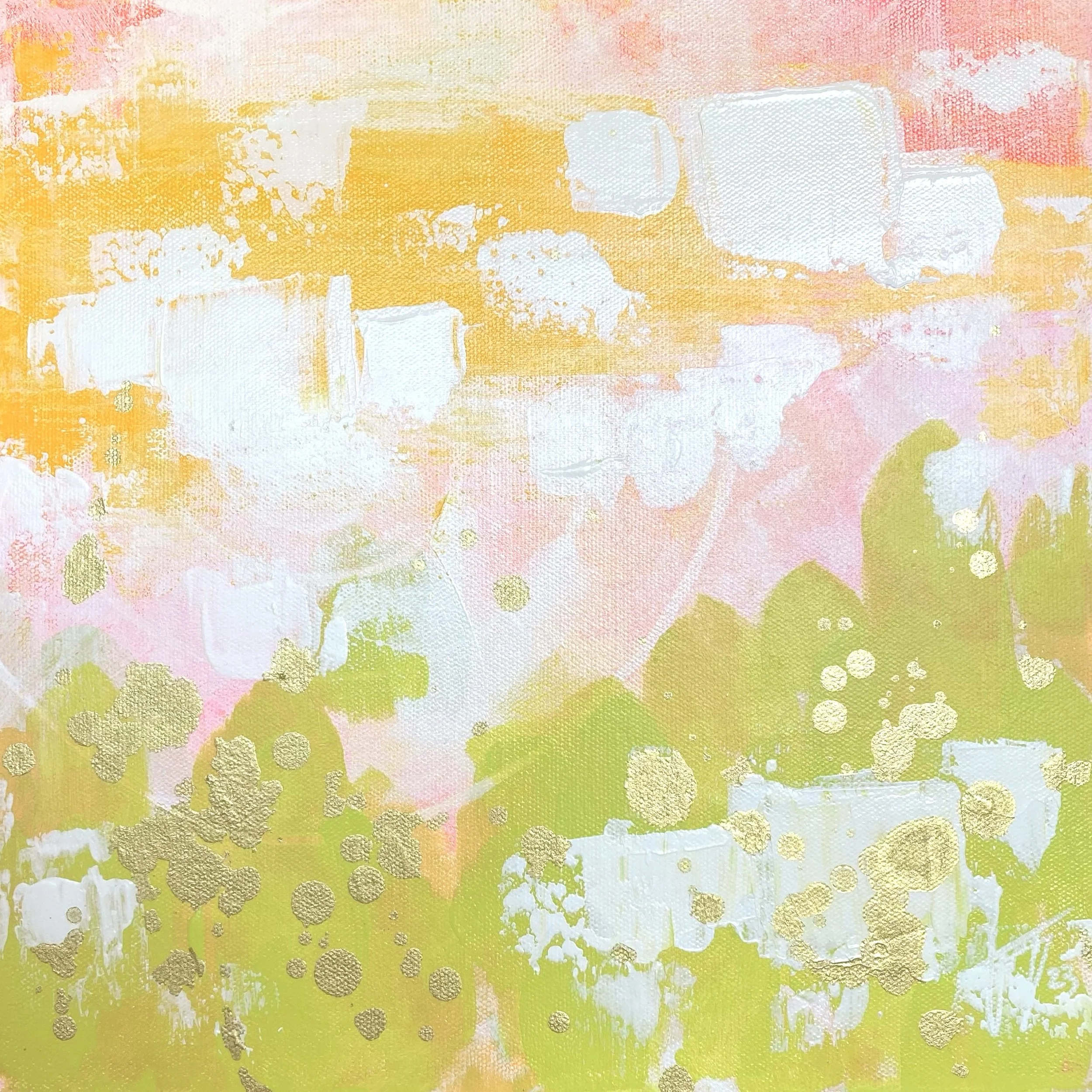 'Wildflower' by Eryn Marshall, 30x30cm, mixed-media on stretched canvas, 2023 (Part II)