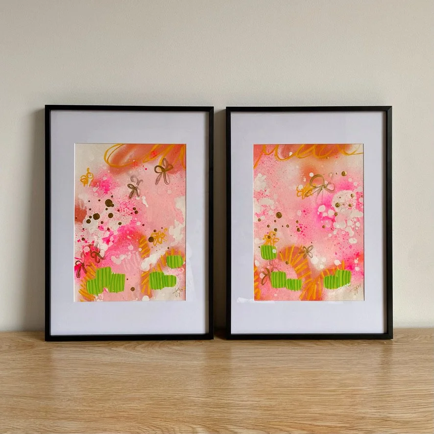 'The Very Eager Caterpillar' by Eryn Marshall, 21x29.7cm, mixed-media on canvas paper, 2024