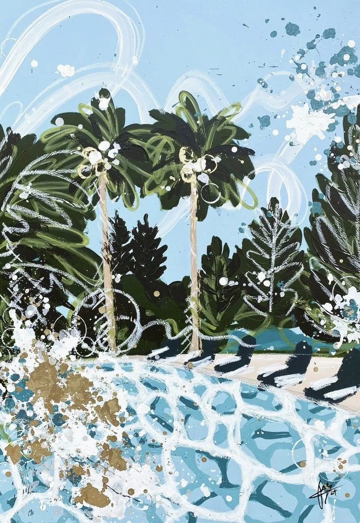 'Brighton St' by Eryn Marshall, 70x100cm, mixed-media on stretched canvas, 2024