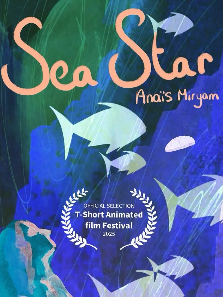 My Film &lsquo;Sea Star&rsquo; was selected to be shown in Baden-W&uuml;ttenberg in Germany for the T-Short Animation festival✨🧜&zwj;♀️
Thank you so much @t_short_festival for selecting my film! 

For this film I animated frame by frame using waterc