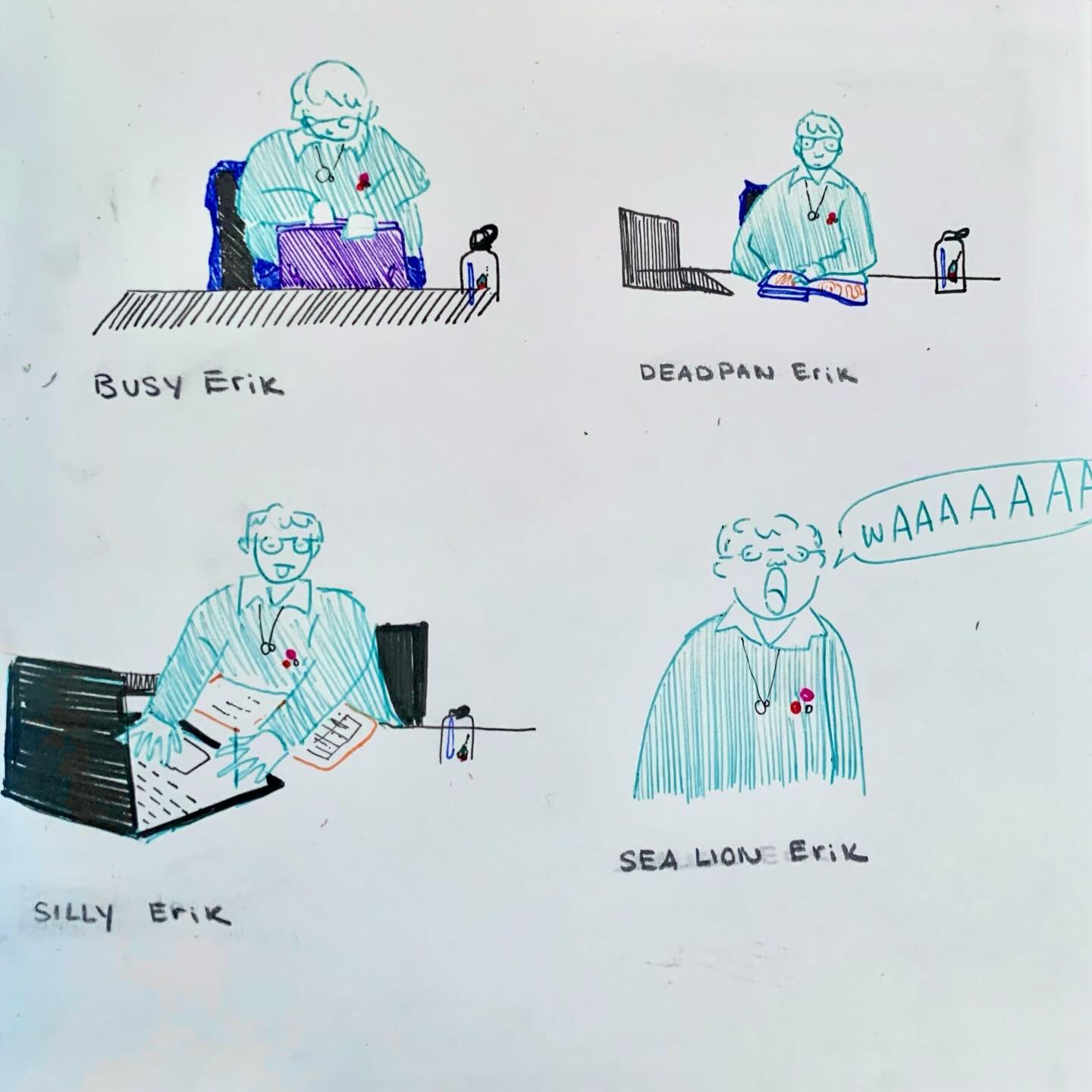 I drew some very serious images of @artofthejukeboxx049 ☘️🦭