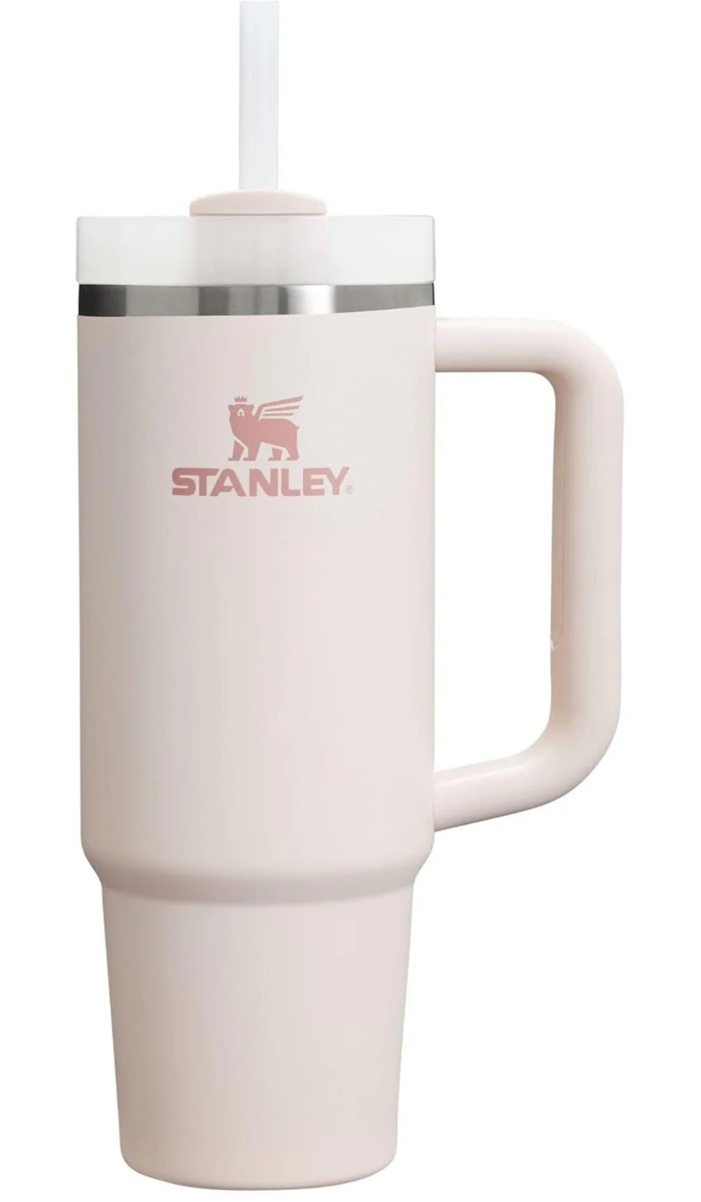 STANLEY Quencher H2.0 Tumbler with Handle and Straw 30 oz | Flowstate 3-Position Lid | Cup Holder Compatible for Travel | Insulated Stainless Steel Cup | BPA-Free | Rose Quartz 2.0