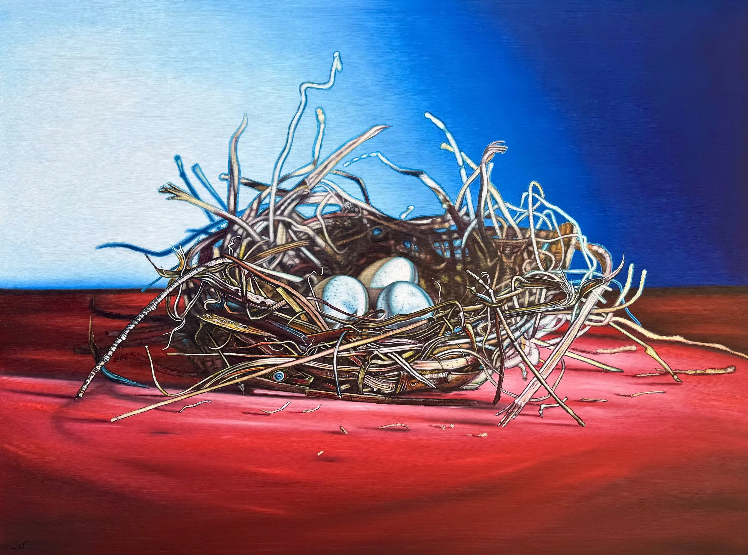 Cradle of Life X, oil on wood, 30 x 40 inches