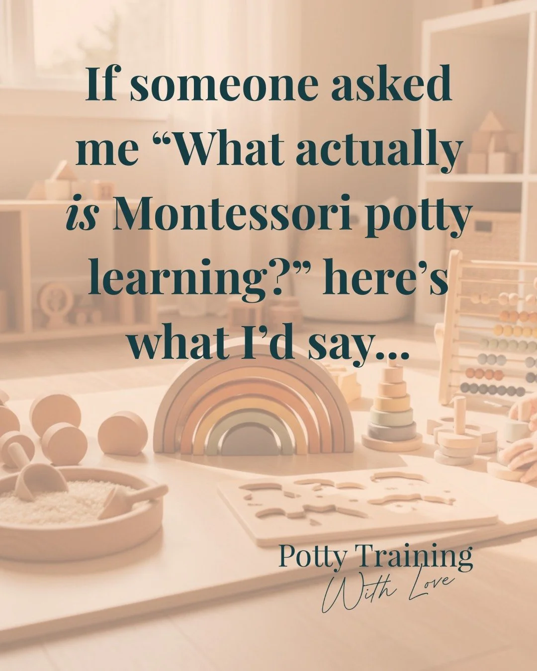 Montessori potty learning ISN'T hands-off &mdash; it&rsquo;s carefully guided. 🥰

A Montessori-inspired potty training approach blends structured support with genuine independence.
No pressure. No rushing. No power struggles.

It respects readiness,