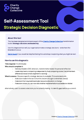 The strategic decision diagnostic tool