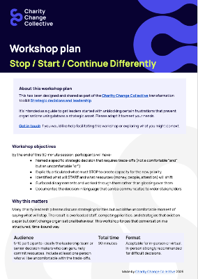 The Stop / Start/ Continue Workshop&nbsp;