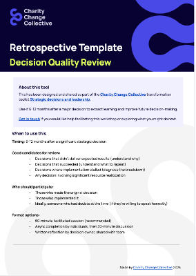 The Decision Quality Review Template