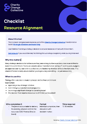 The Strategic Resource Alignment checklist