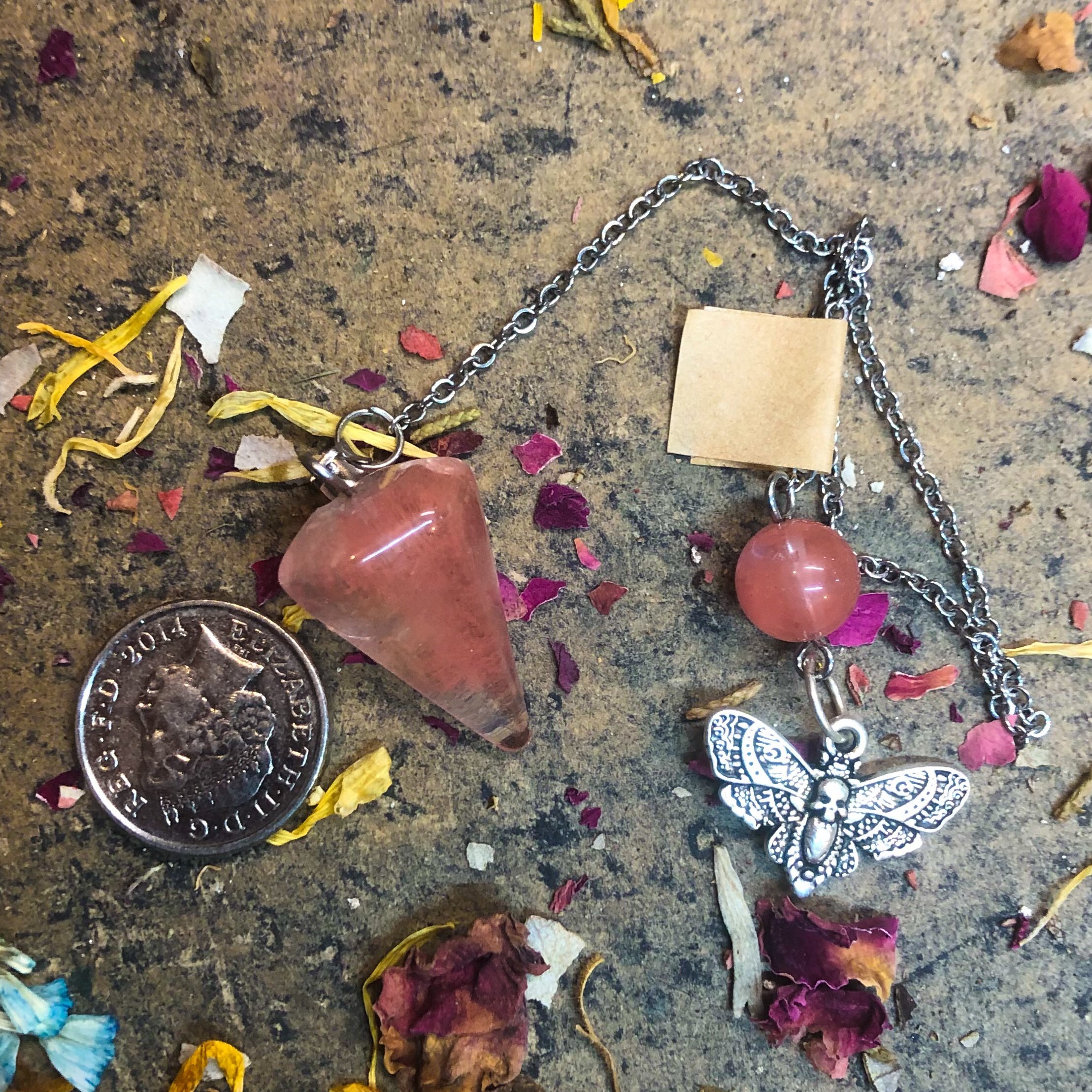 Strawberry Quartz Pendulum