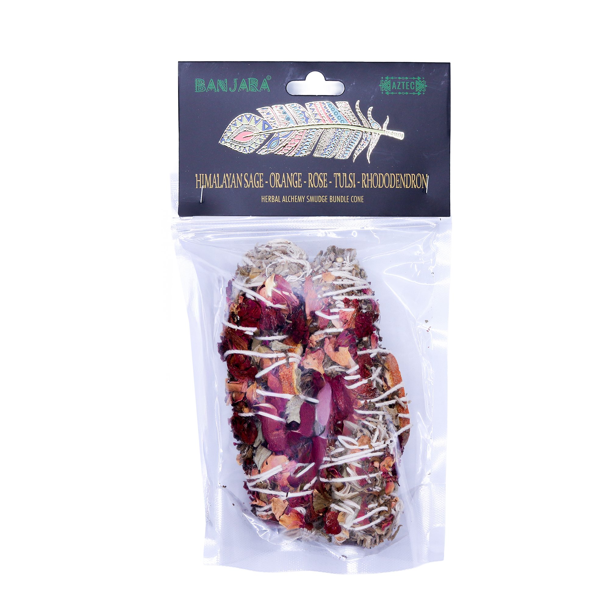 Himalayan Sage, Orange, Rose, Tulsi & Rhododendron - Banjara Smudge/Smoulder Stick Duo