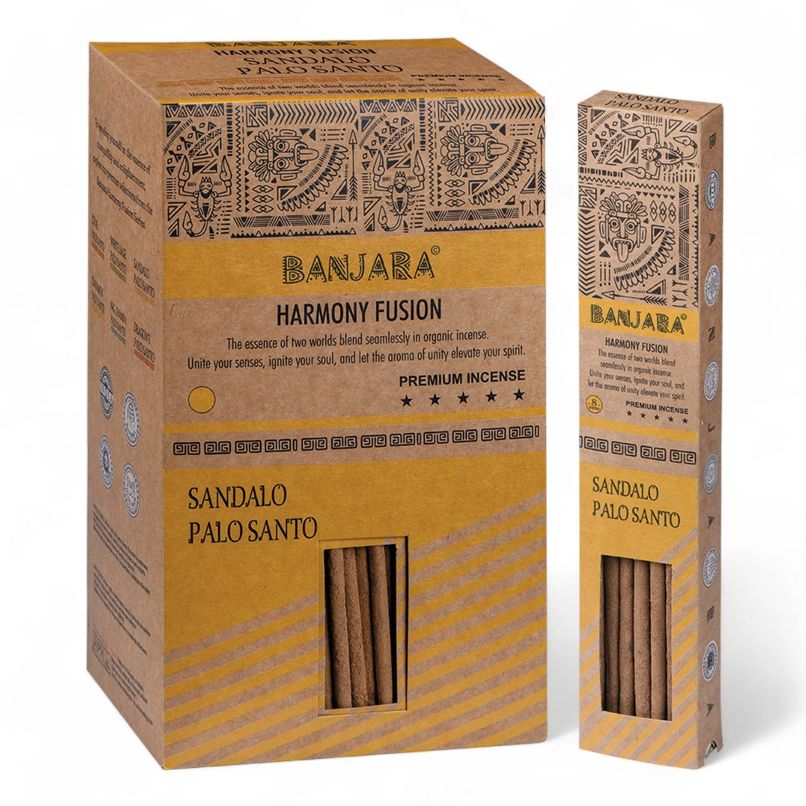 Banjara Palo Santo Incense Smudge Sticks - Sandalwood (12 Sticks)