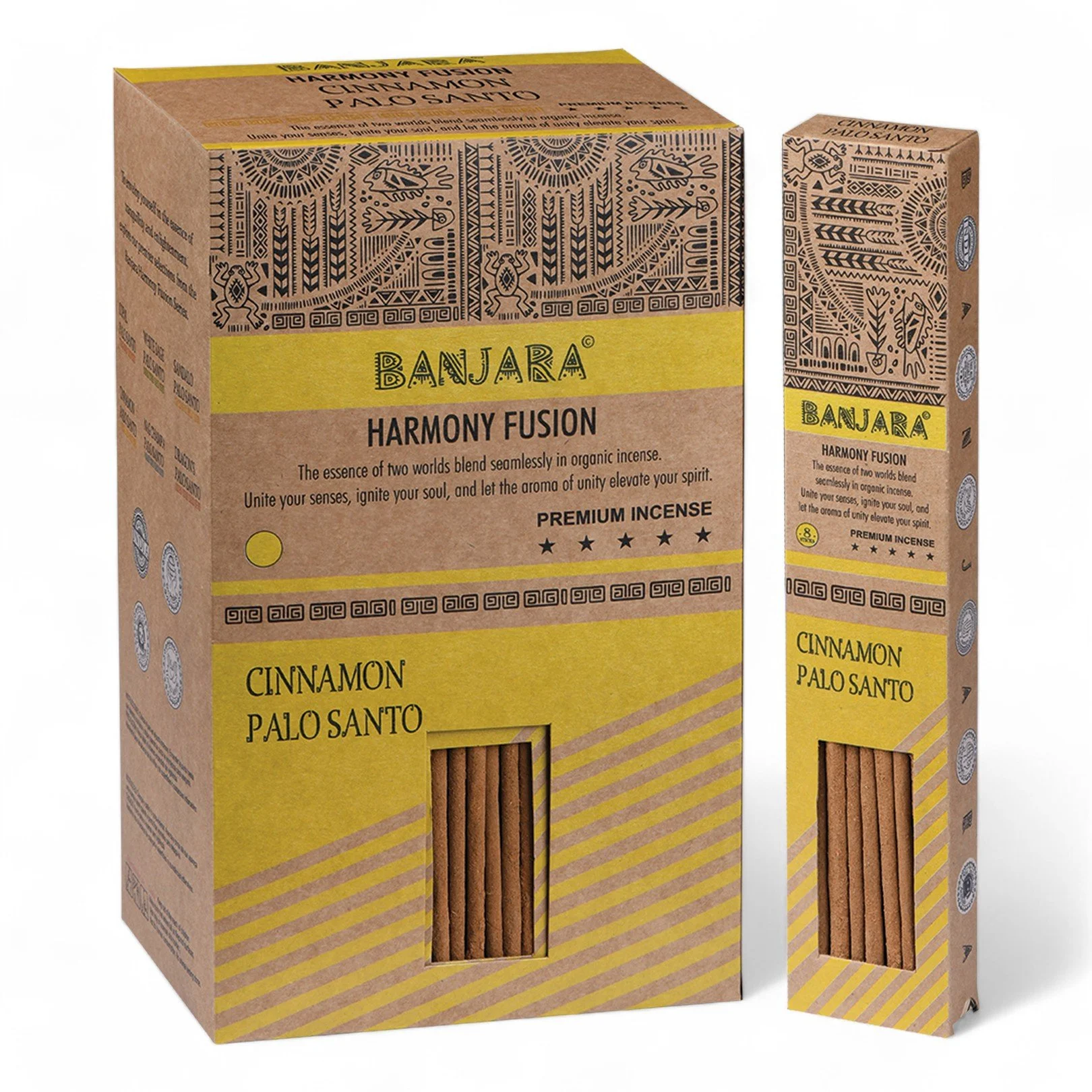Banjara Palo Santo Incense Smudge Sticks - Cinnamon (12 Sticks)