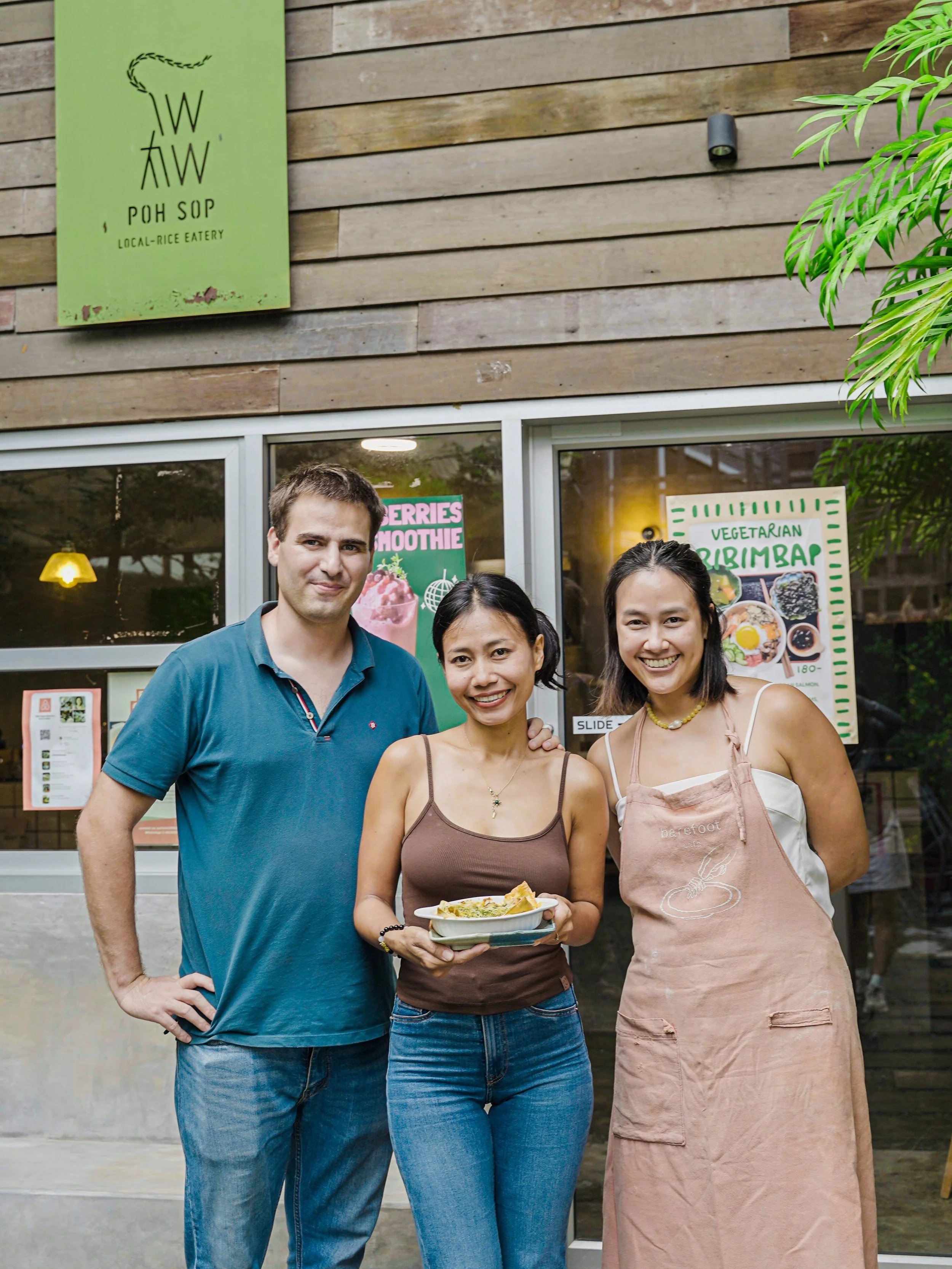 The bowl spot team meets Barefoot in chiang mai for a collab. Vegetarian lasagna as a monthly special