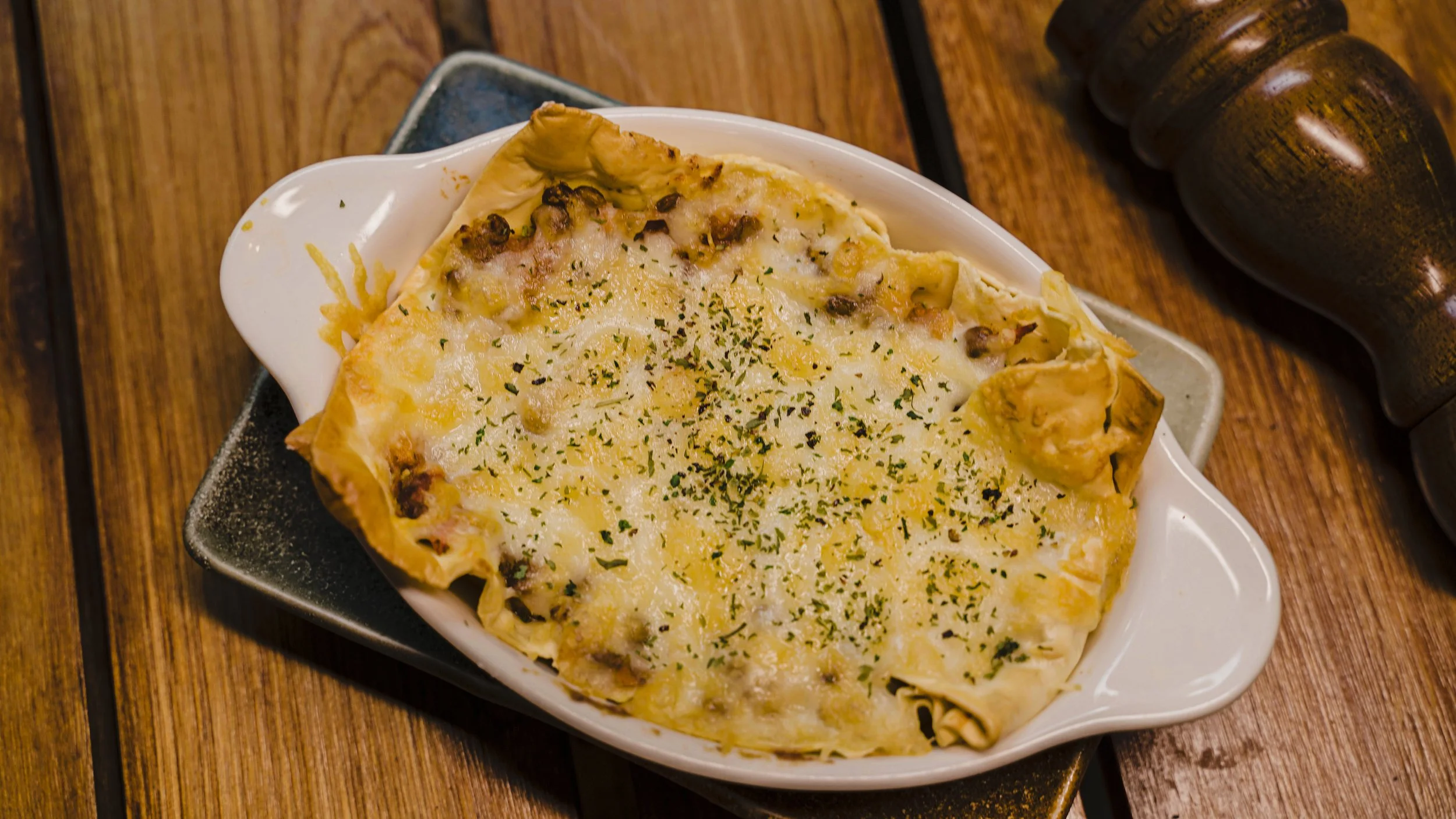 Our monthly specal: Vegetarian lentil lasagna