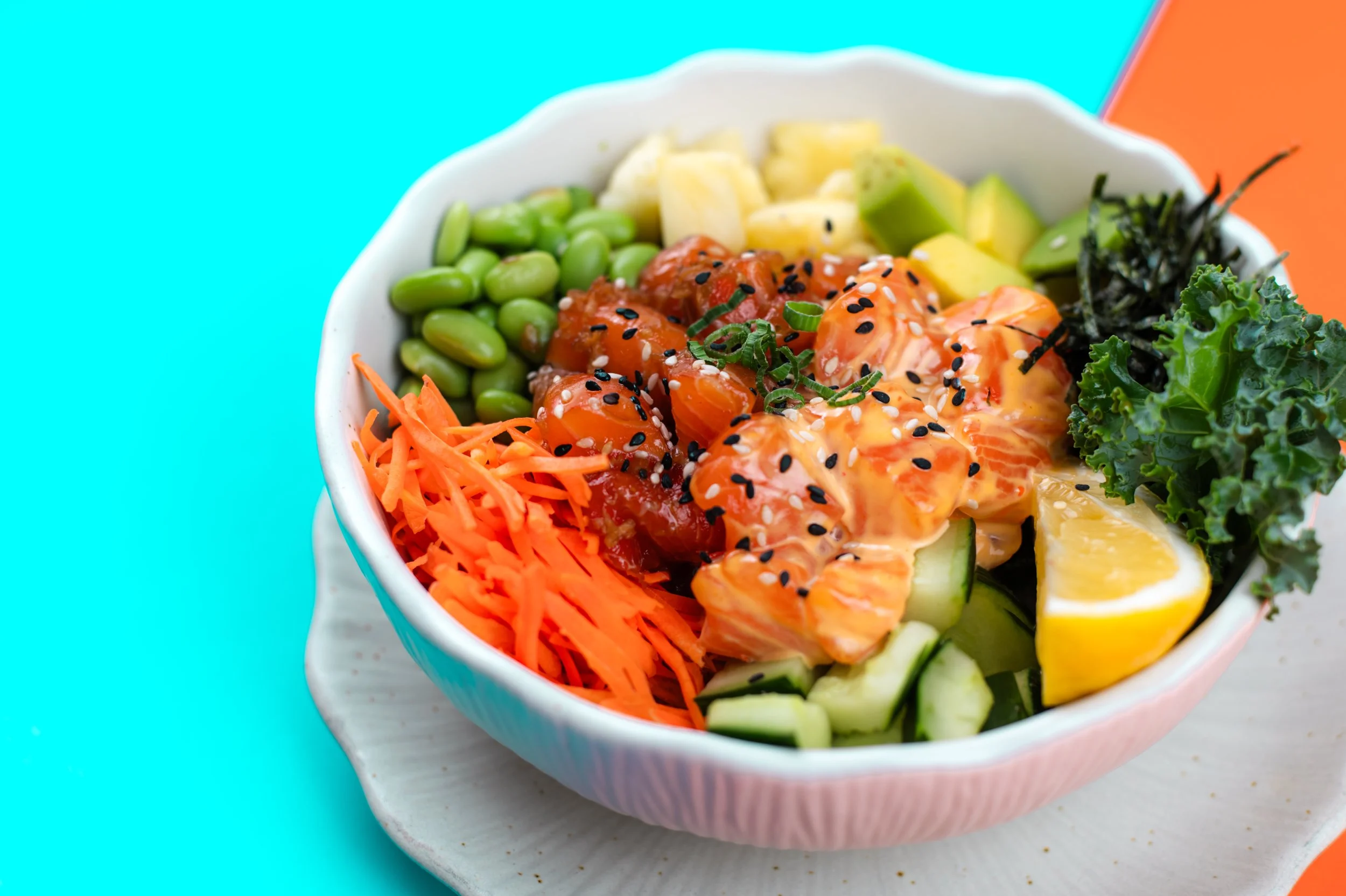 Aloha Salmon Poke - Premium Sashimiwith marinade of your choice
