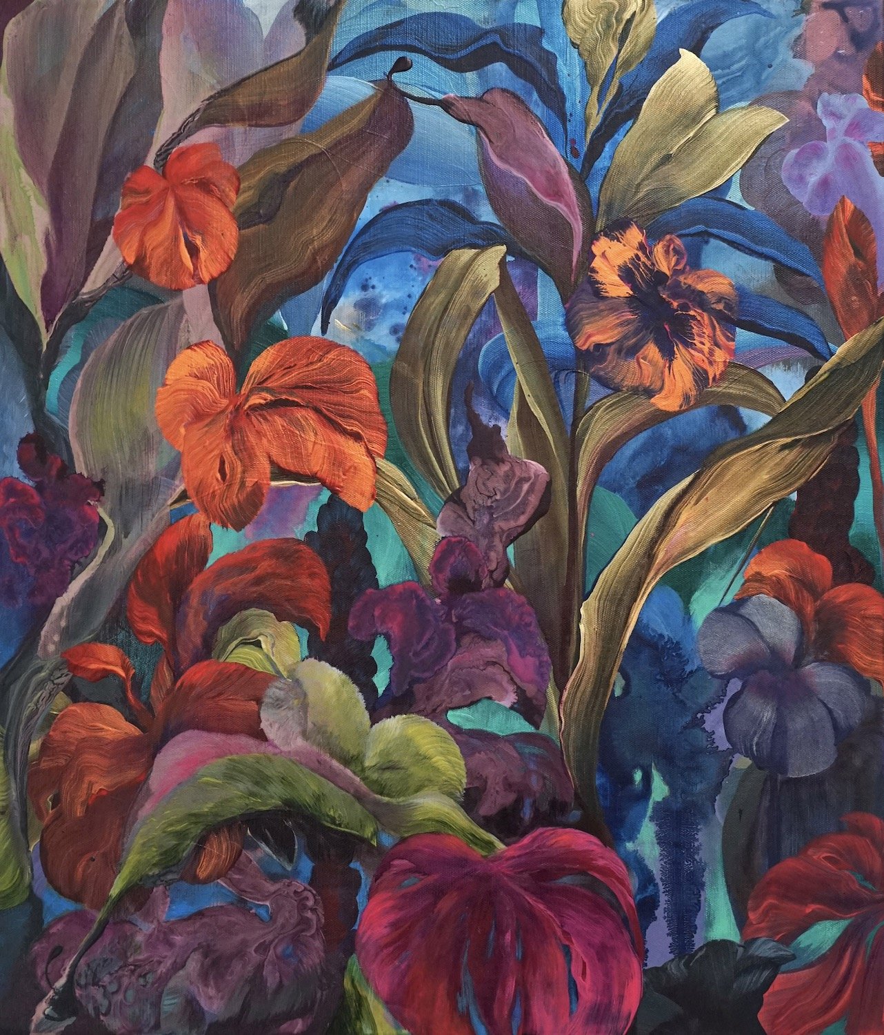 Gathering, 70 x60cm, Acrylic on linen, 2026