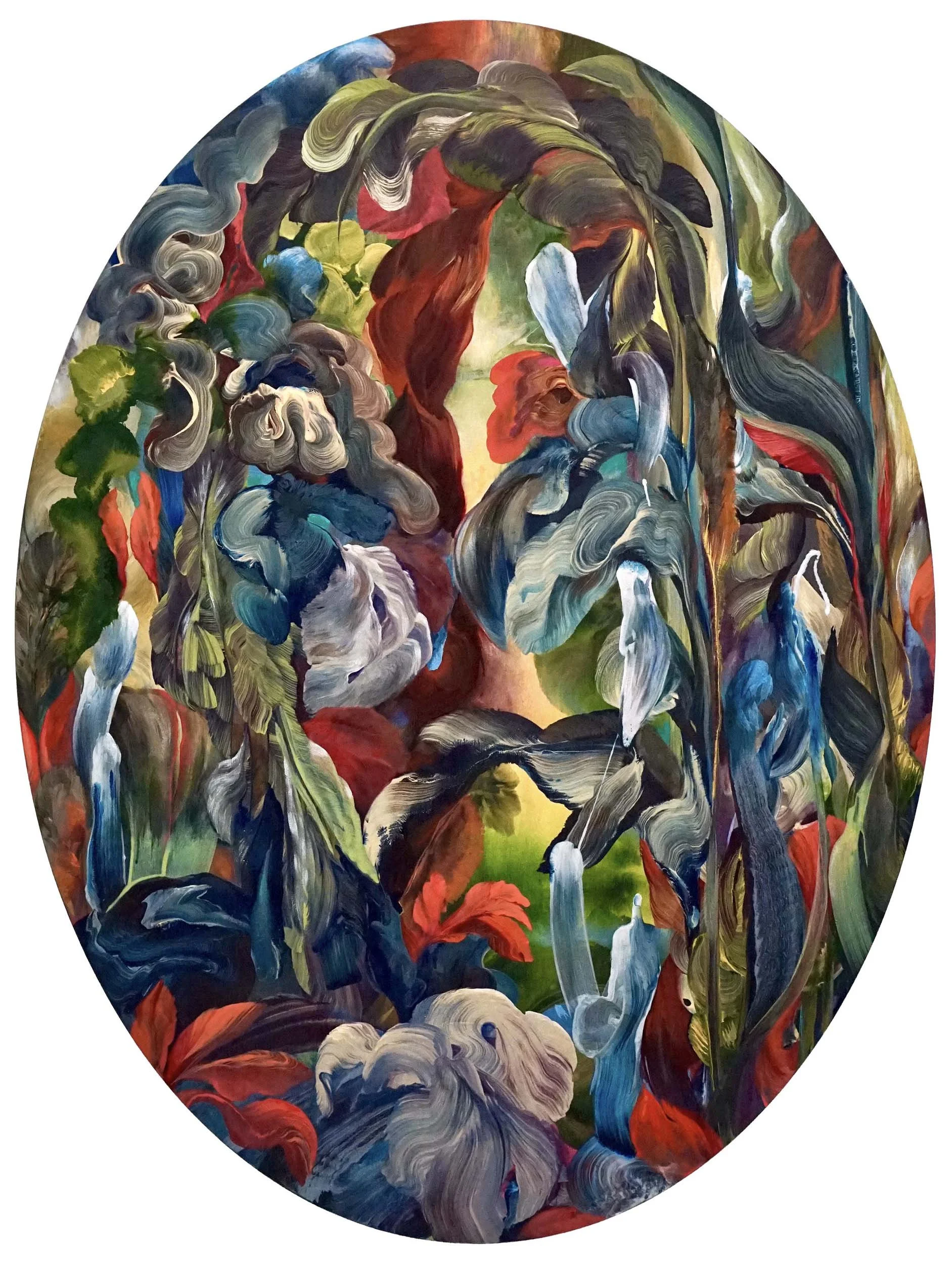 Umbilical, 100x 75cm, Acrylic on birch ply panel, 2026
