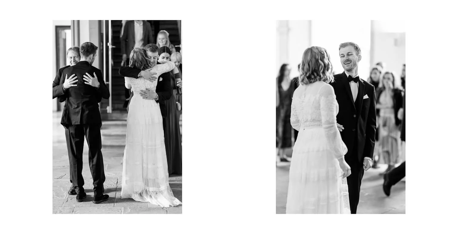 Emotionale Gratulationen nach der standesamtlichen Trauung im Kloster St. Mang in Füssen