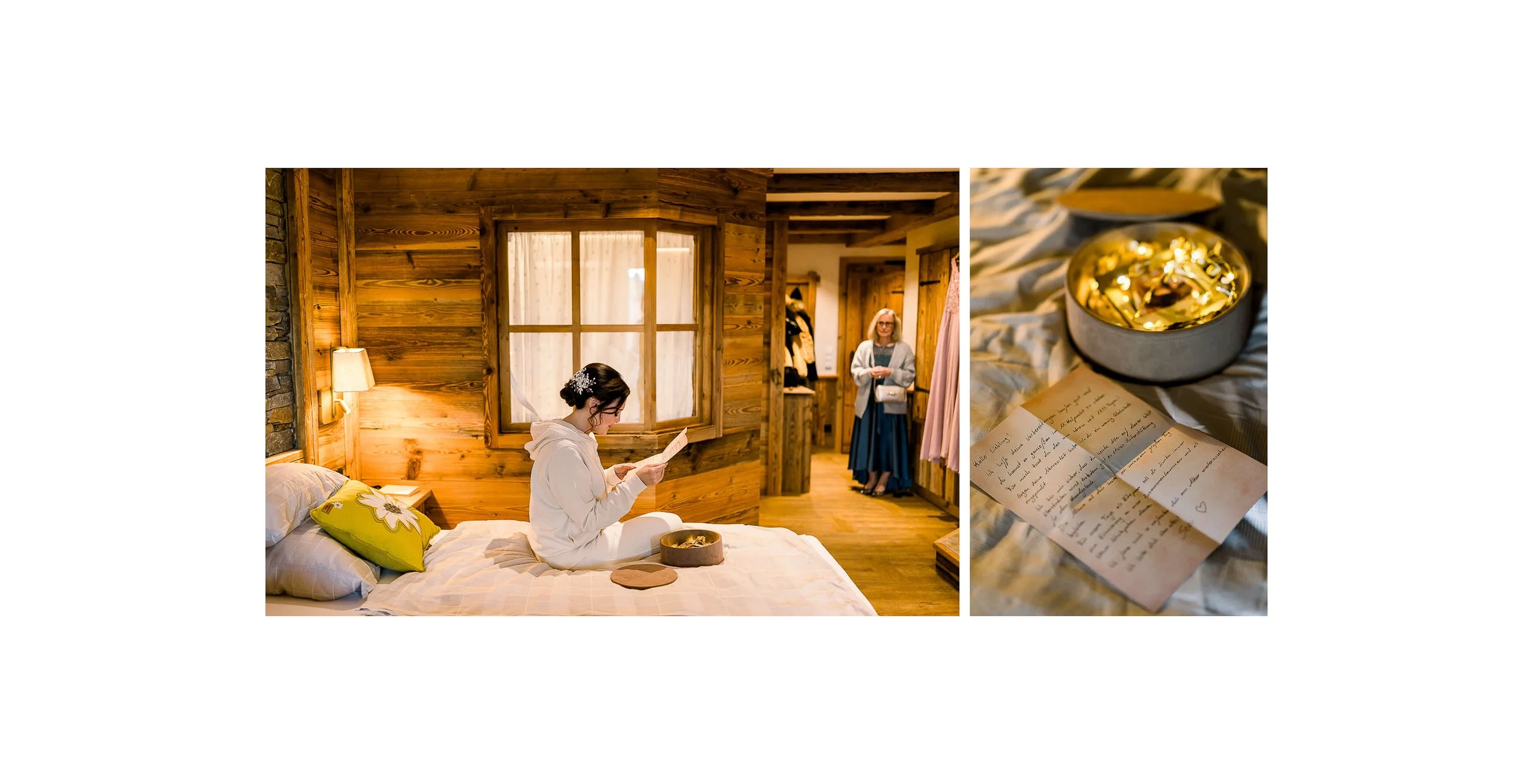 Hochzeit Bad Woerishofen Fotoshooting Braut Getting Ready Vorbereitungen Brief