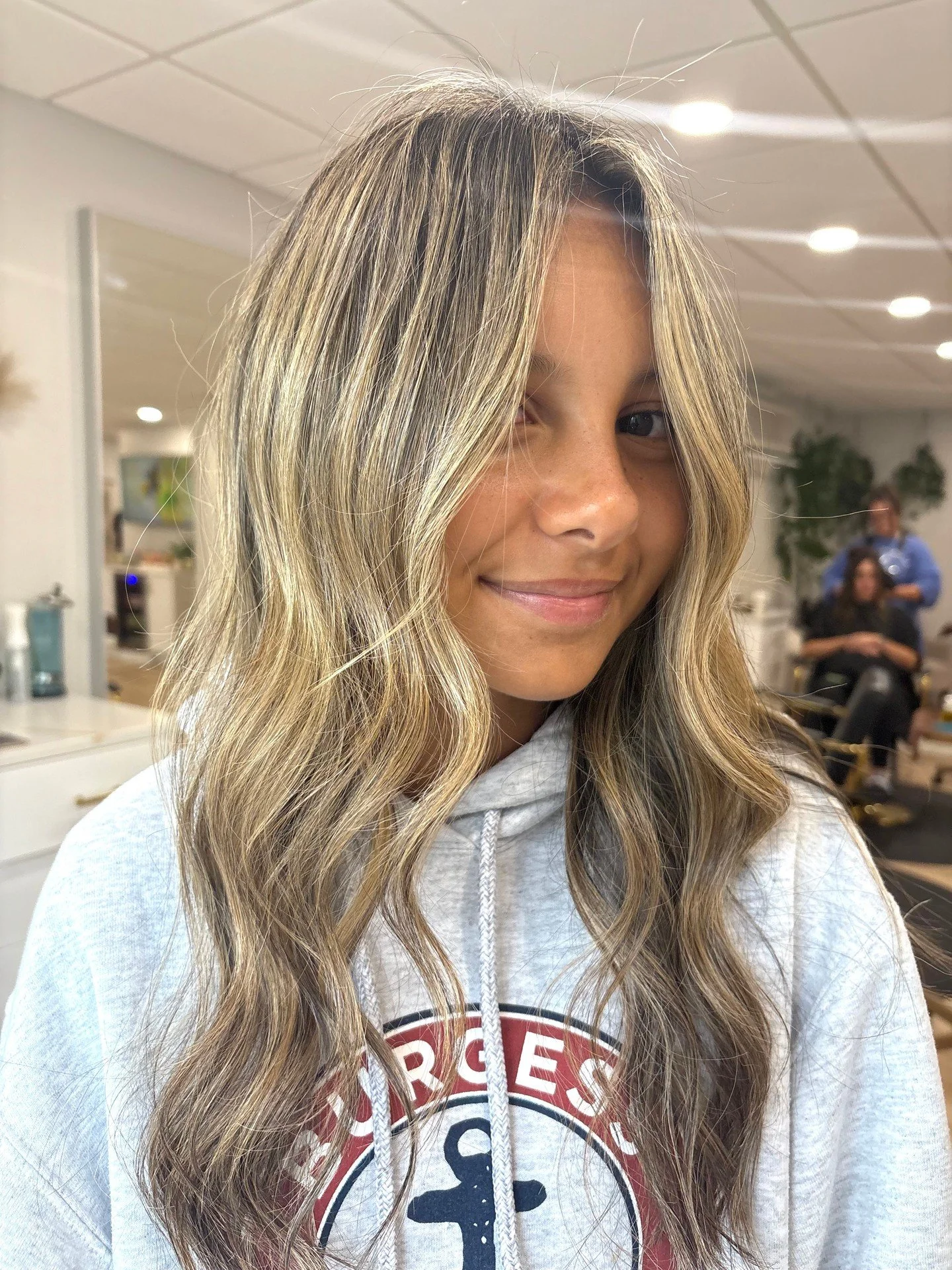 Before &amp; after by @blondedbyzo &mdash; a warm, dimensional blonde balayage perfect for November vibes 🍂