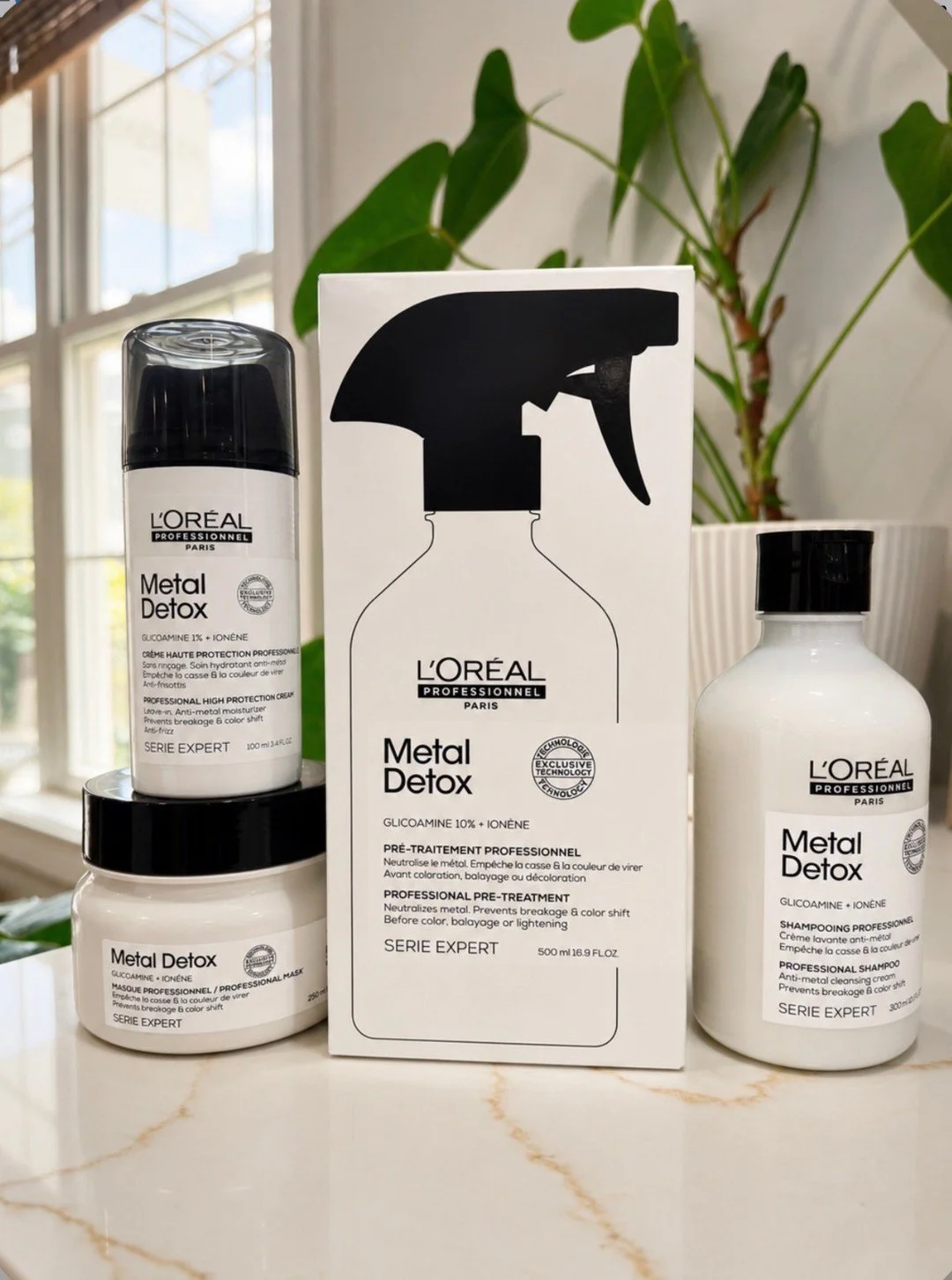 Meet your blonde&rsquo;s new best friend ✨

The L'Or&eacute;al Professionnel Metal Detox line helps protect against breakage, keeps color looking fresh, and leaves hair feeling u n b e l i e v a b l y soft 🤍

Perfect for blondes, brunettes, and anyo
